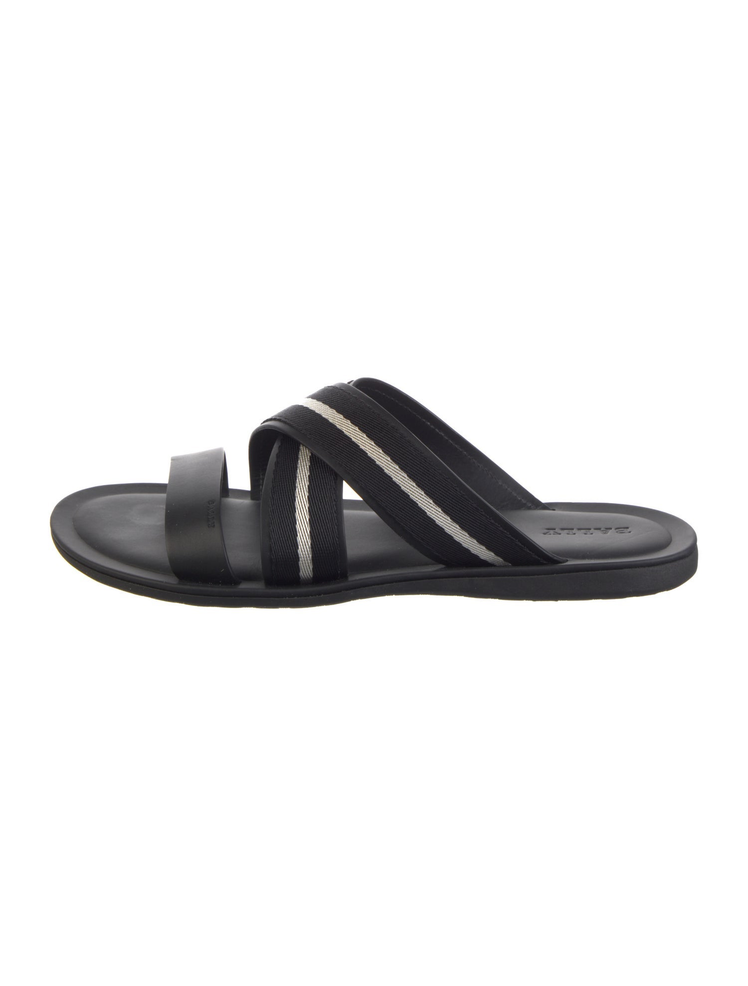 Bally Leather Colorblock Pattern Slides