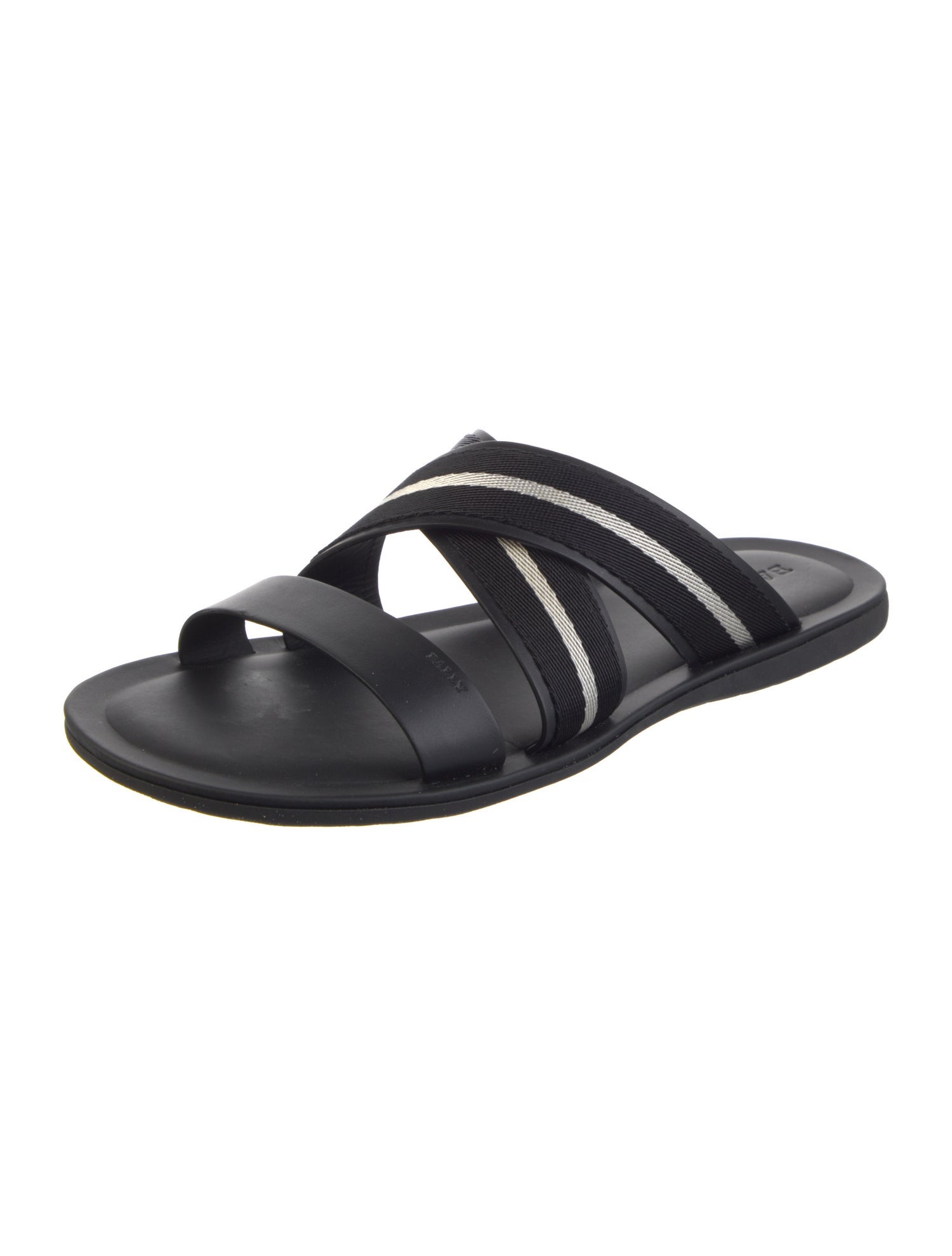 Bally Leather Colorblock Pattern Slides