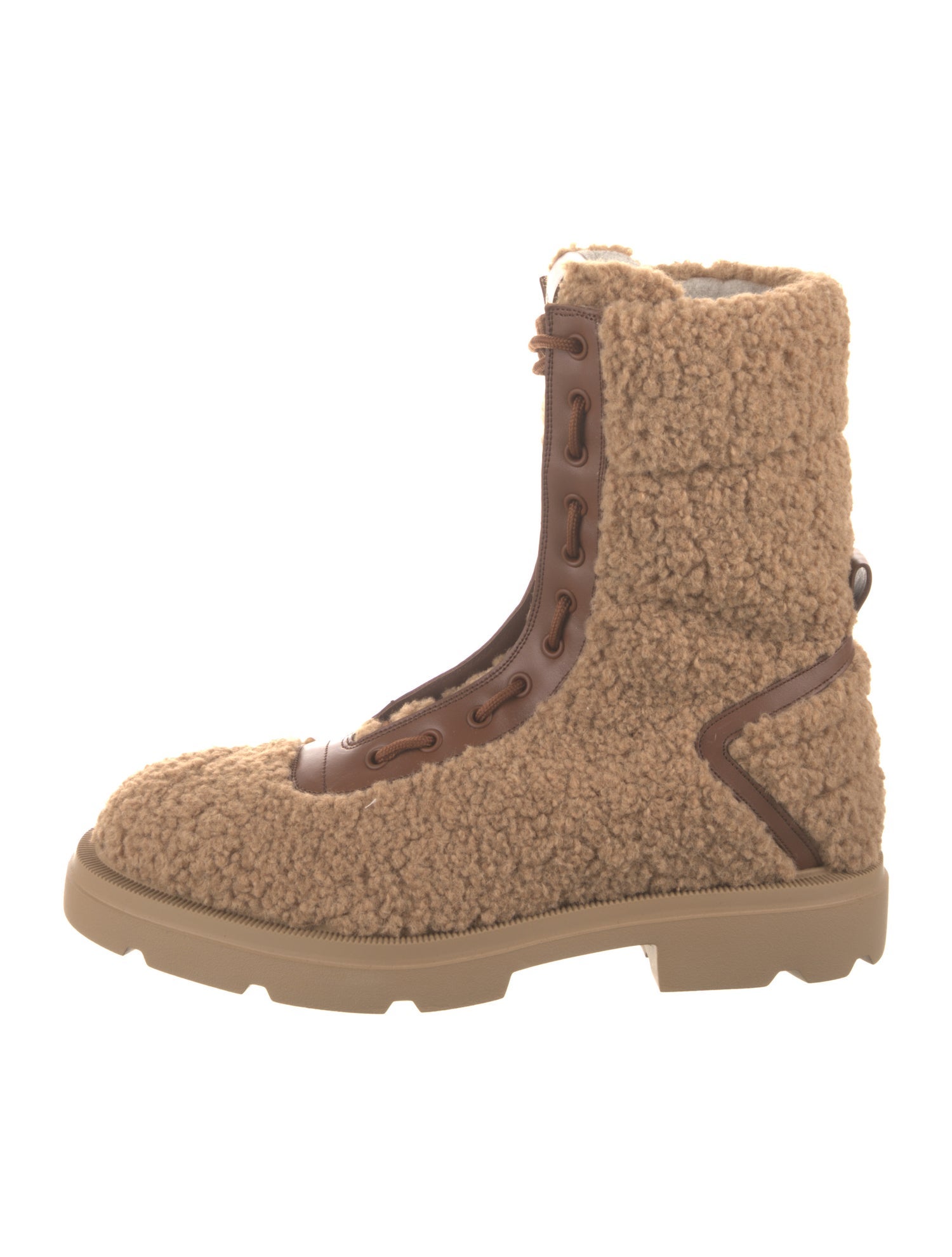 Bally Faux Fur Combat Boots