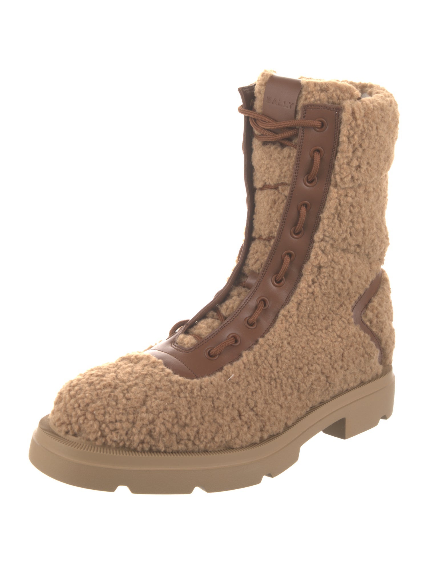 Bally Faux Fur Combat Boots