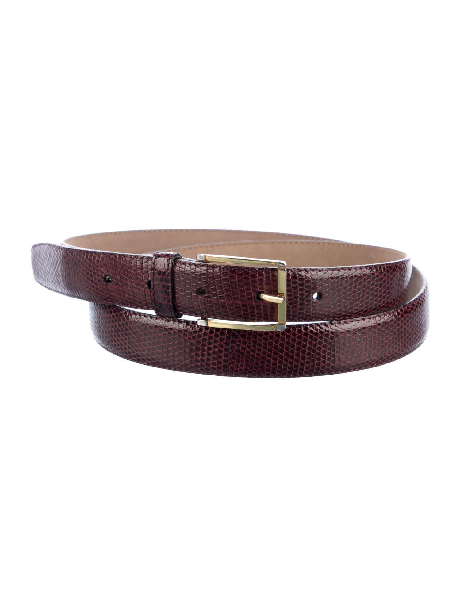 Bally Skinny Lizard Belt