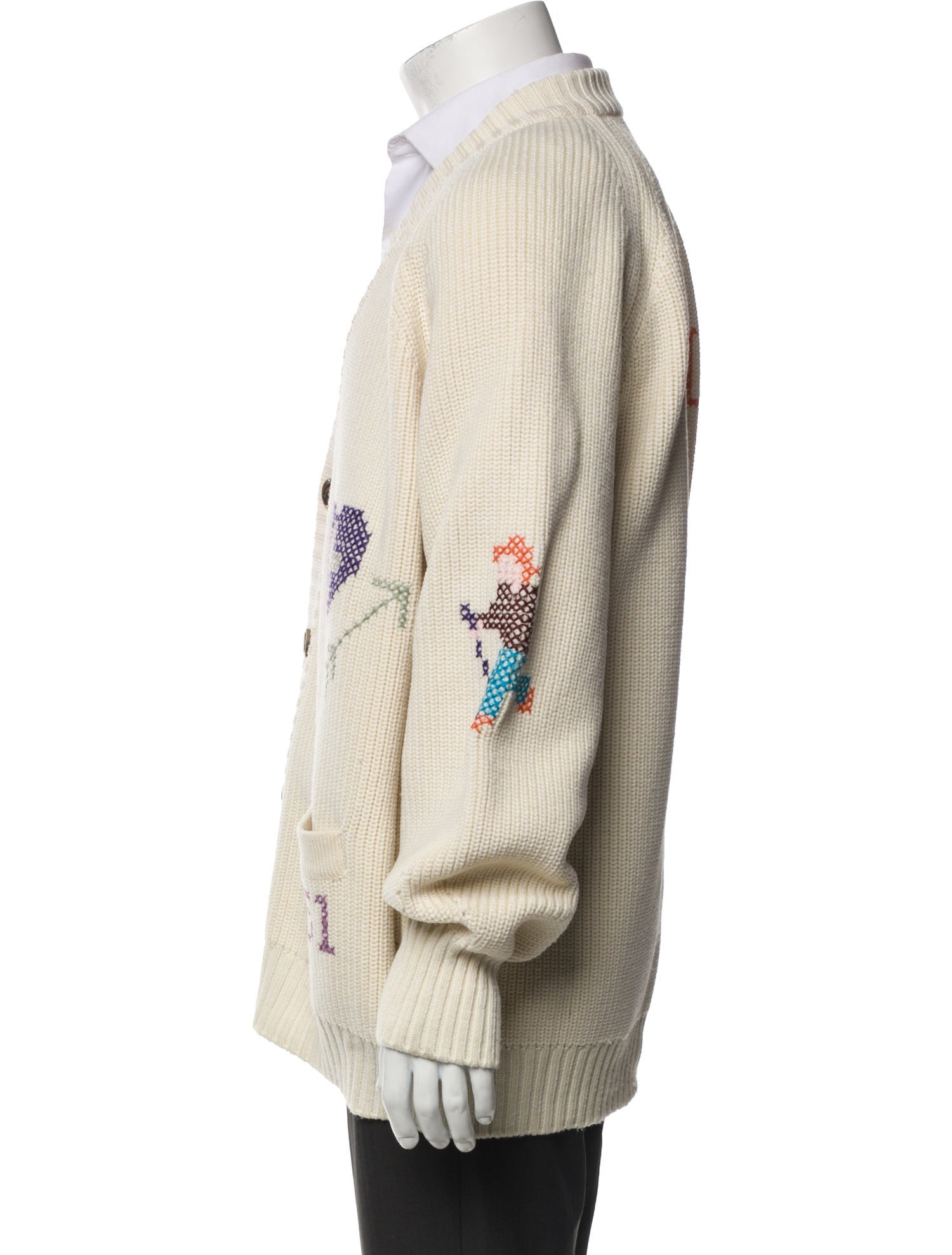 Bally Merino Wool Printed Cardigan w/ Tags