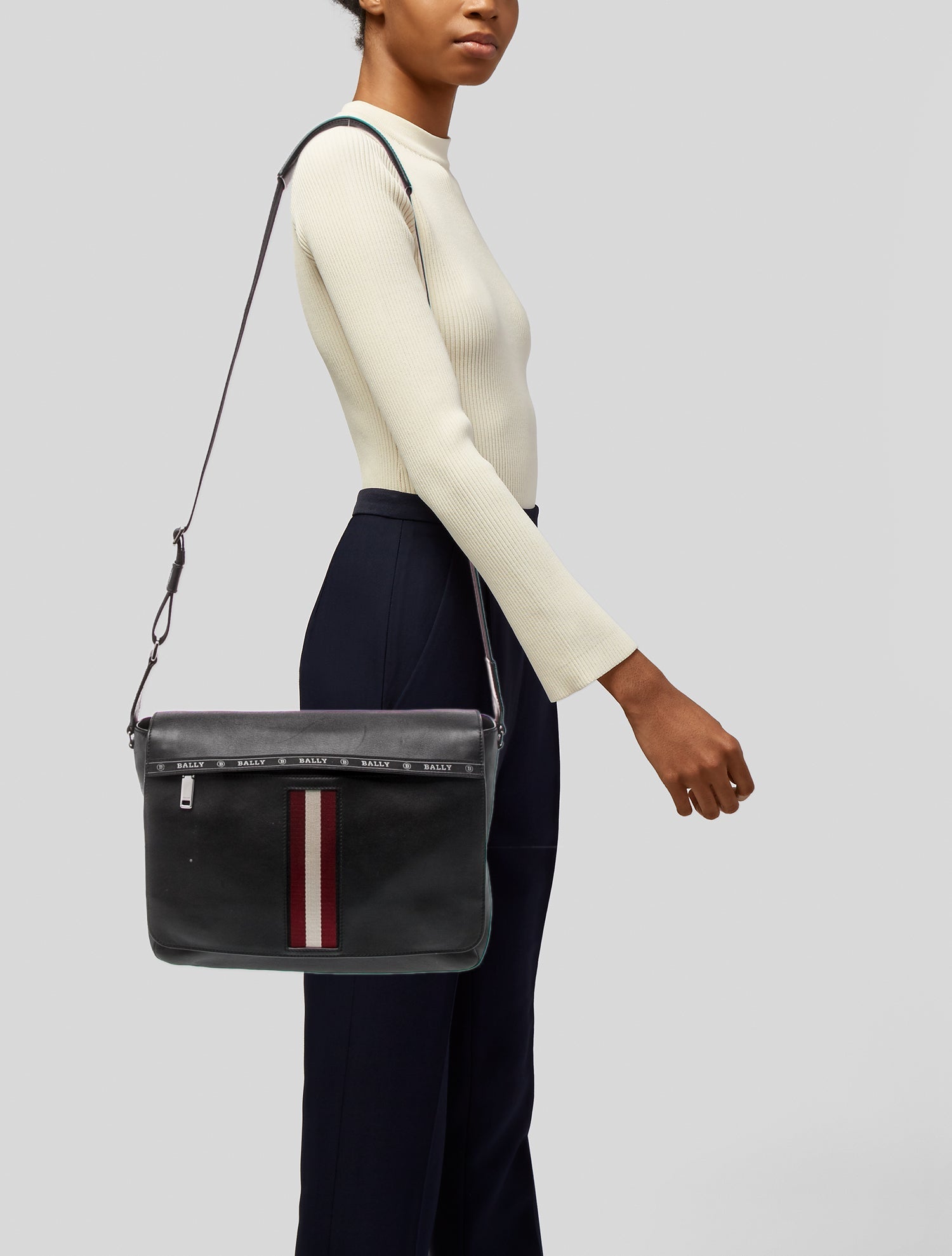 Bally Leather Messenger Bag