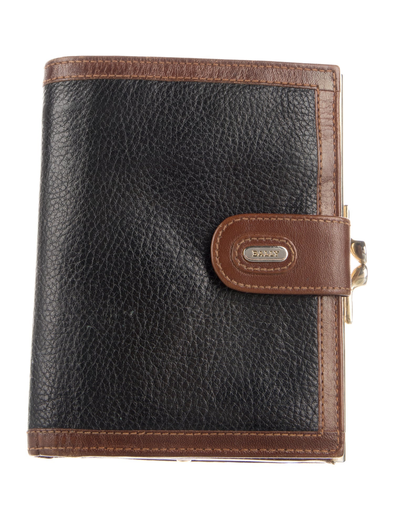 Bally Leather Colorblock Pattern Wallet