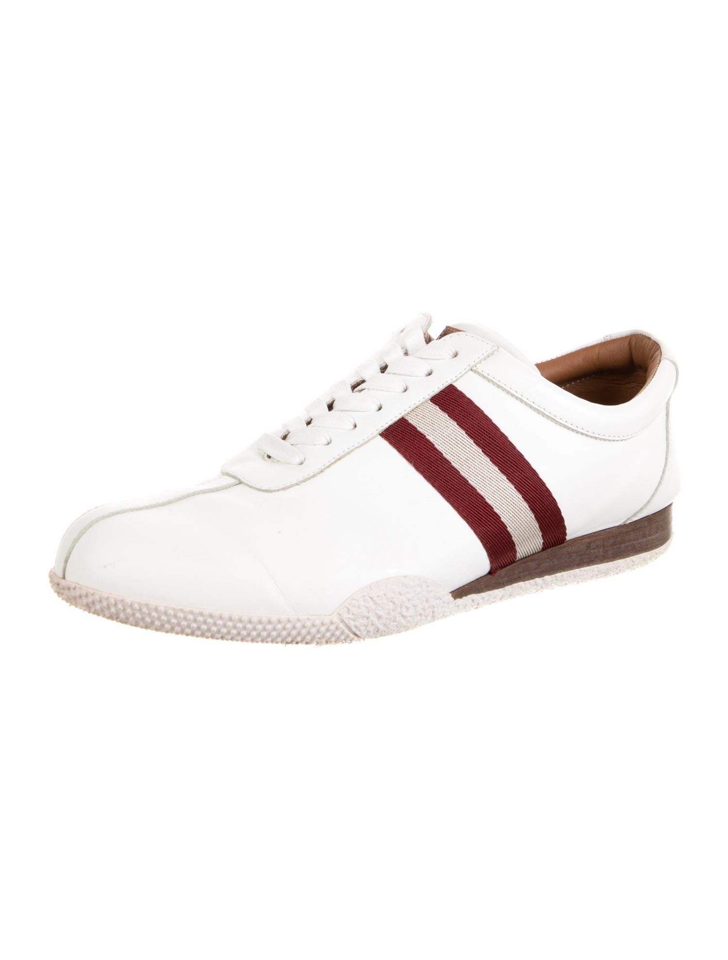Bally Leather Grosgrain Trim Sneakers