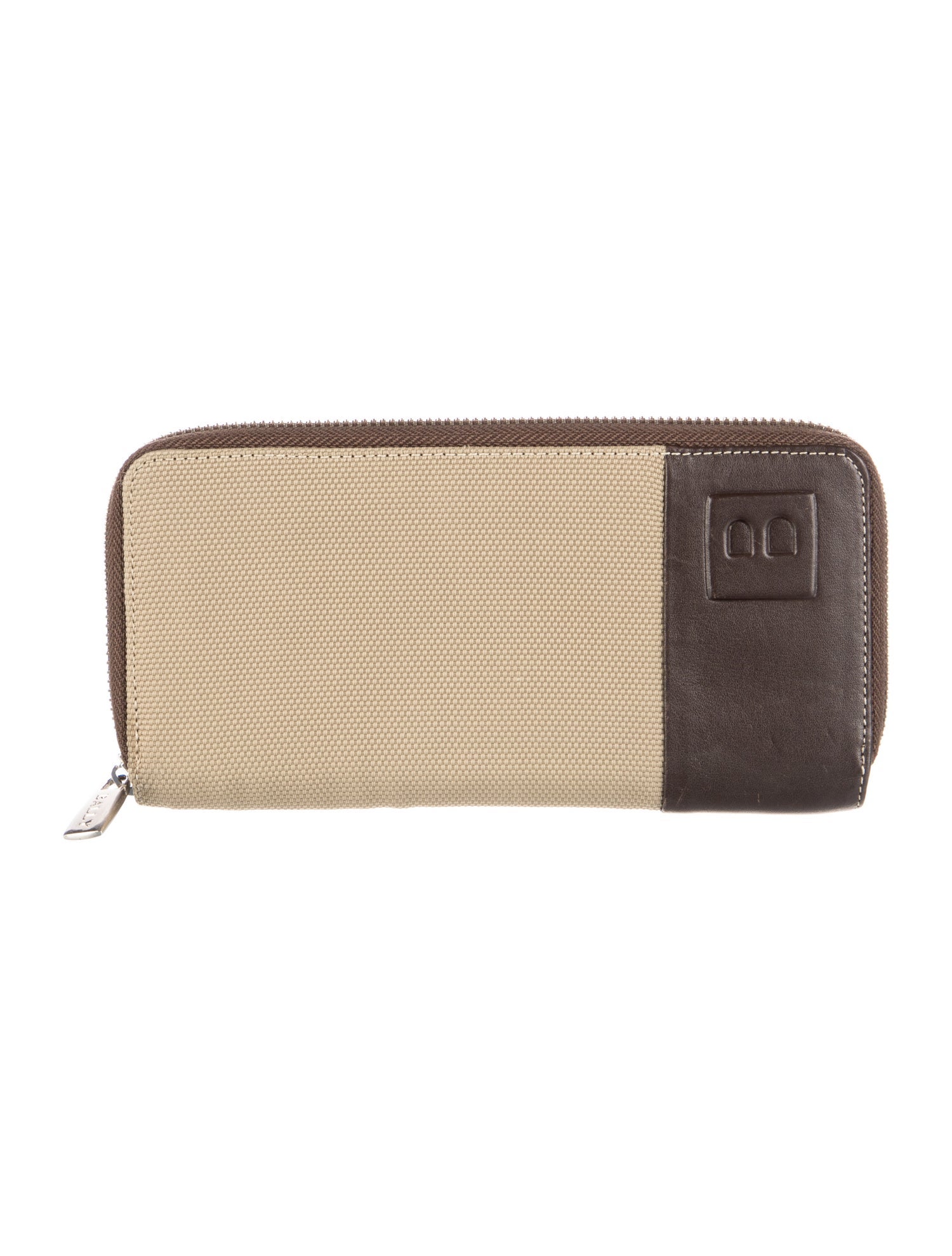 Bally Canvas Colorblock Pattern Continental Wallet
