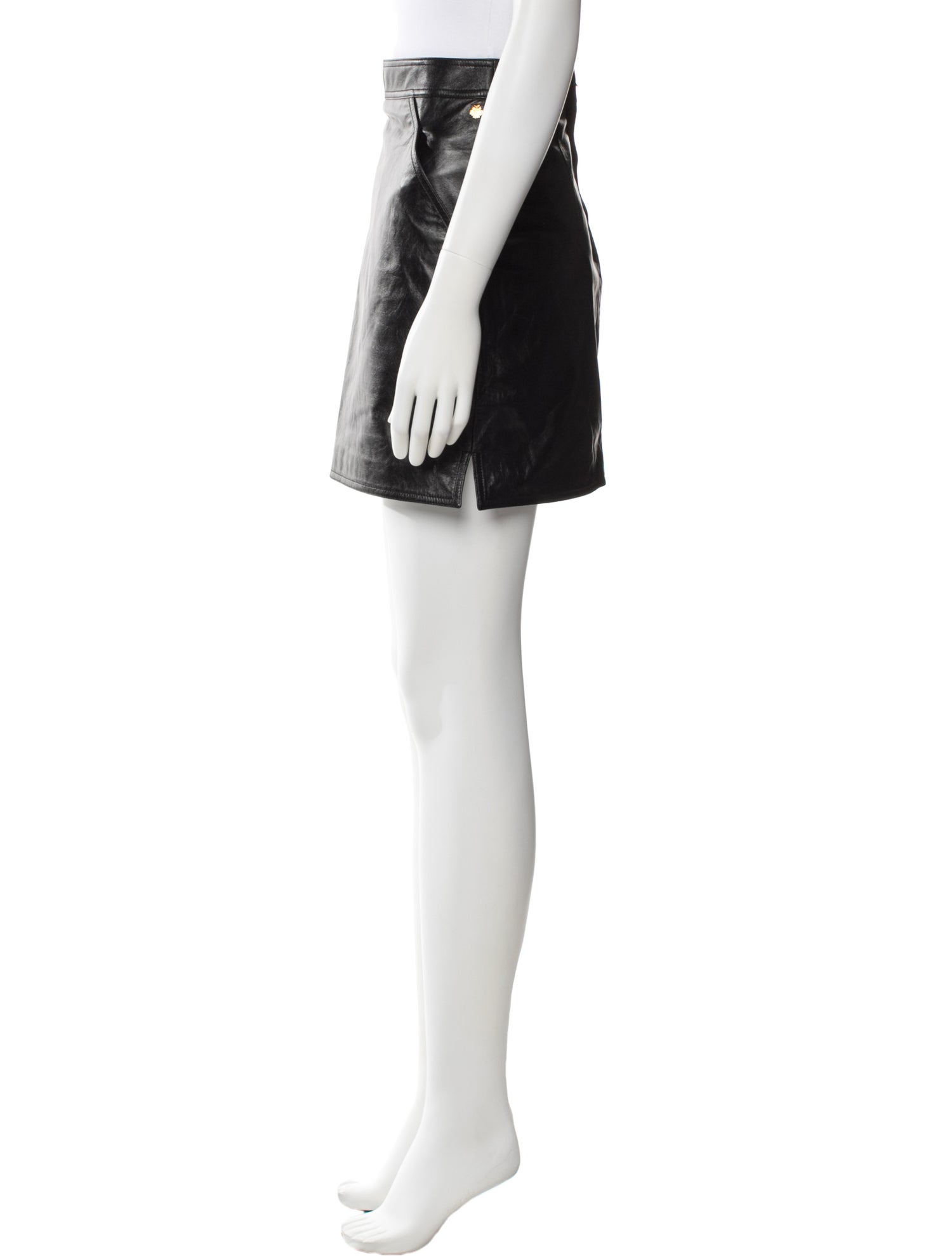 Bally Lamb Leather Mini Skirt