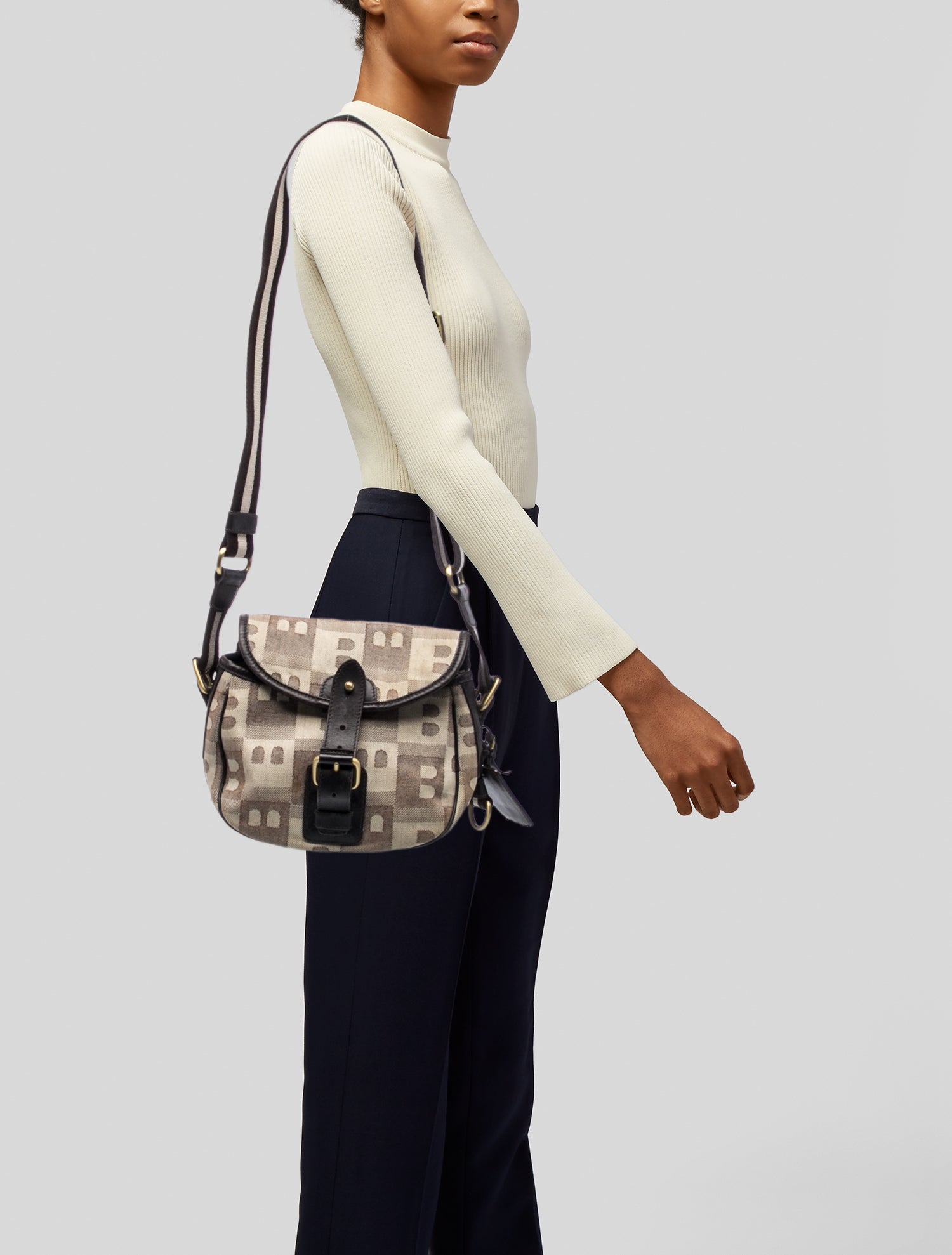 Bally Canvas Shoulder Bag