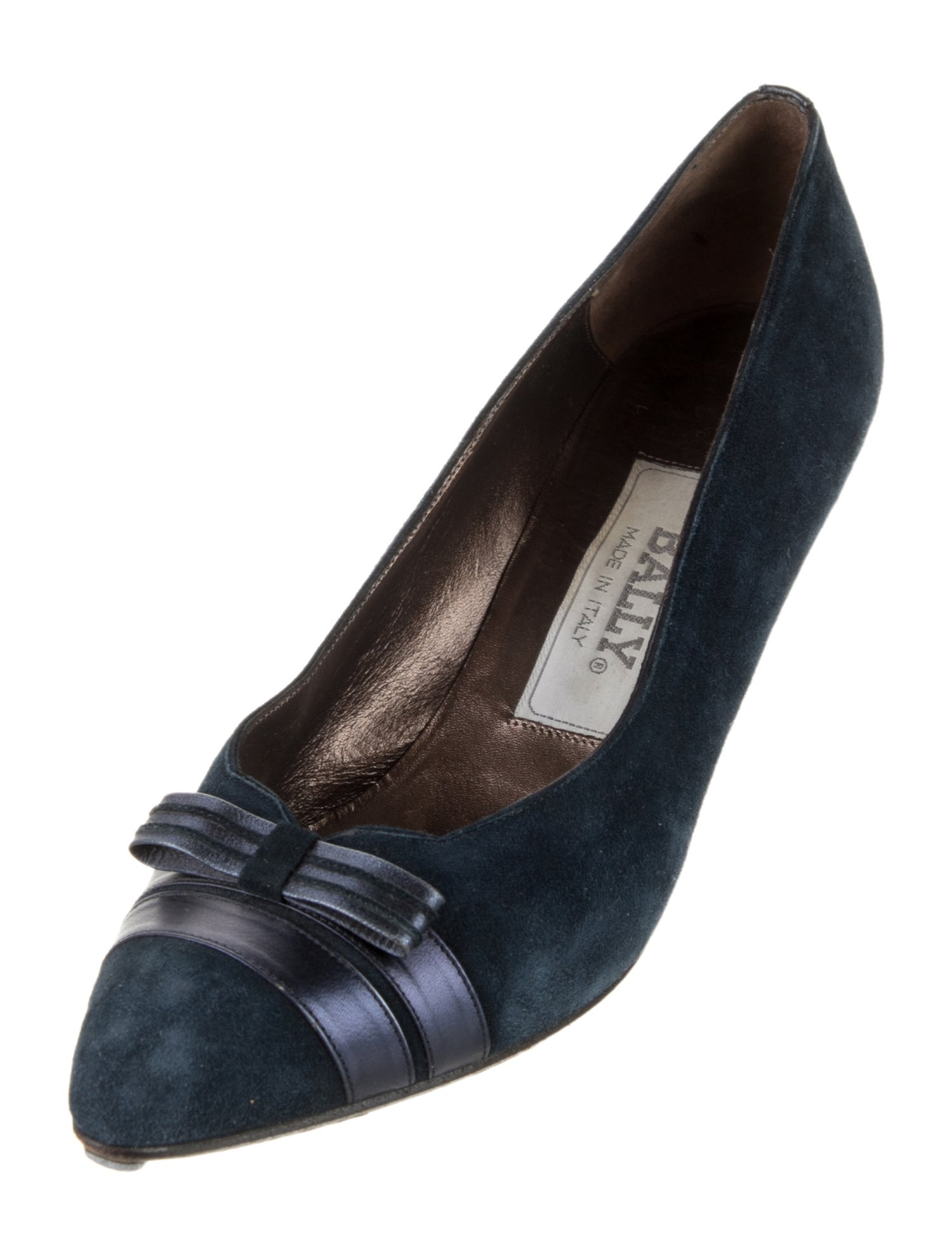 Bally Suede Bow Accents Pumps