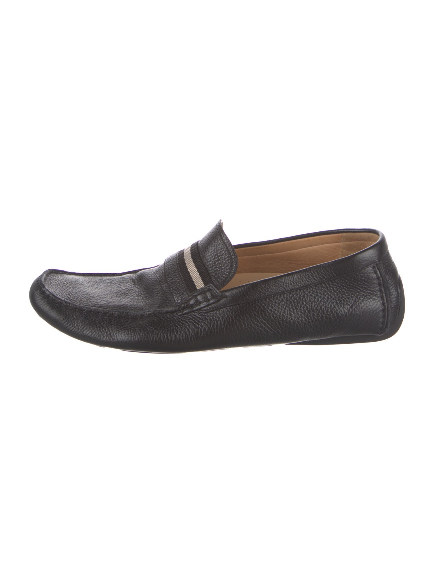 Bally Leather Colorblock Pattern Drivers