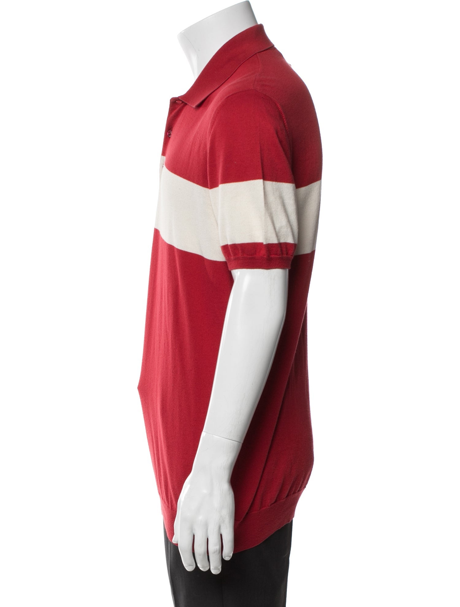 Bally Colorblock Pattern V-Neck Polo Shirt