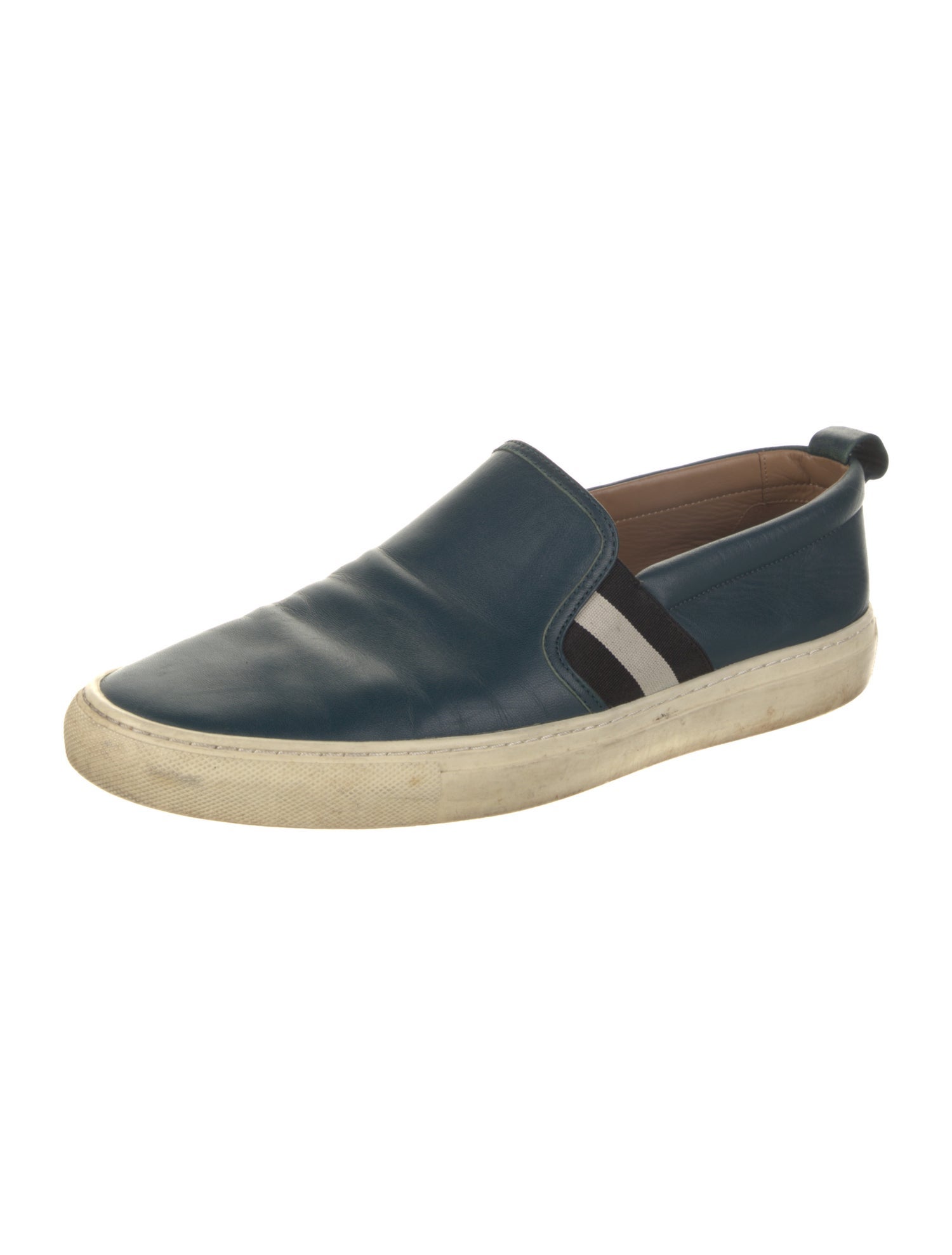 Bally Leather Colorblock Pattern Sneakers