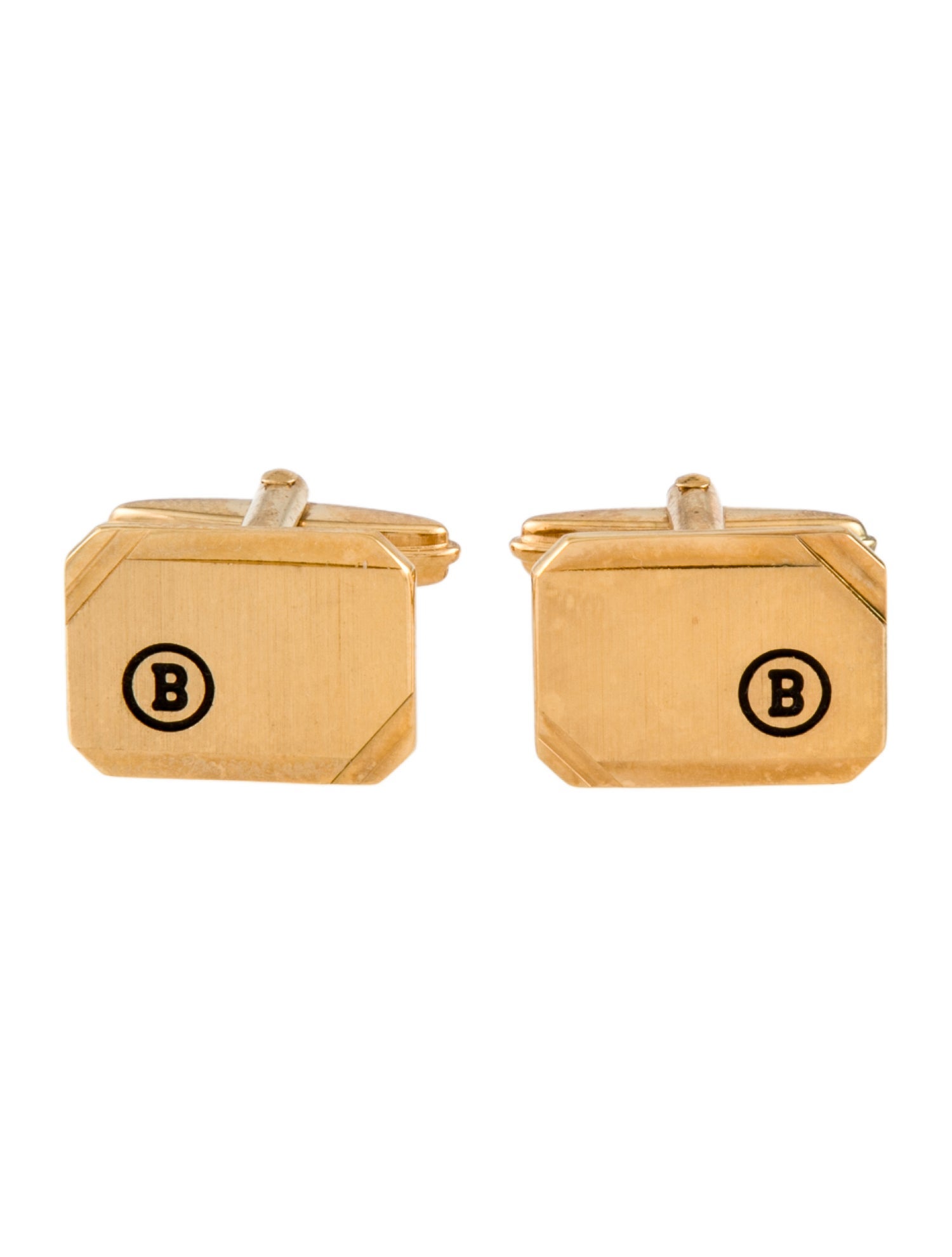 Bally Enamel B Logo Cufflinks