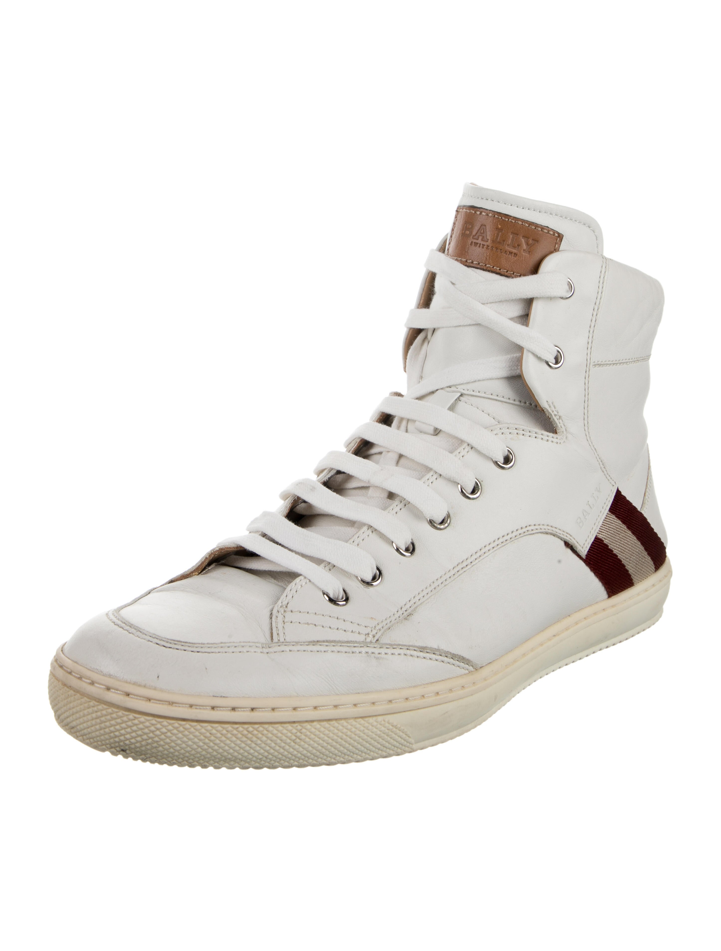 Bally Leather Striped Sneakers