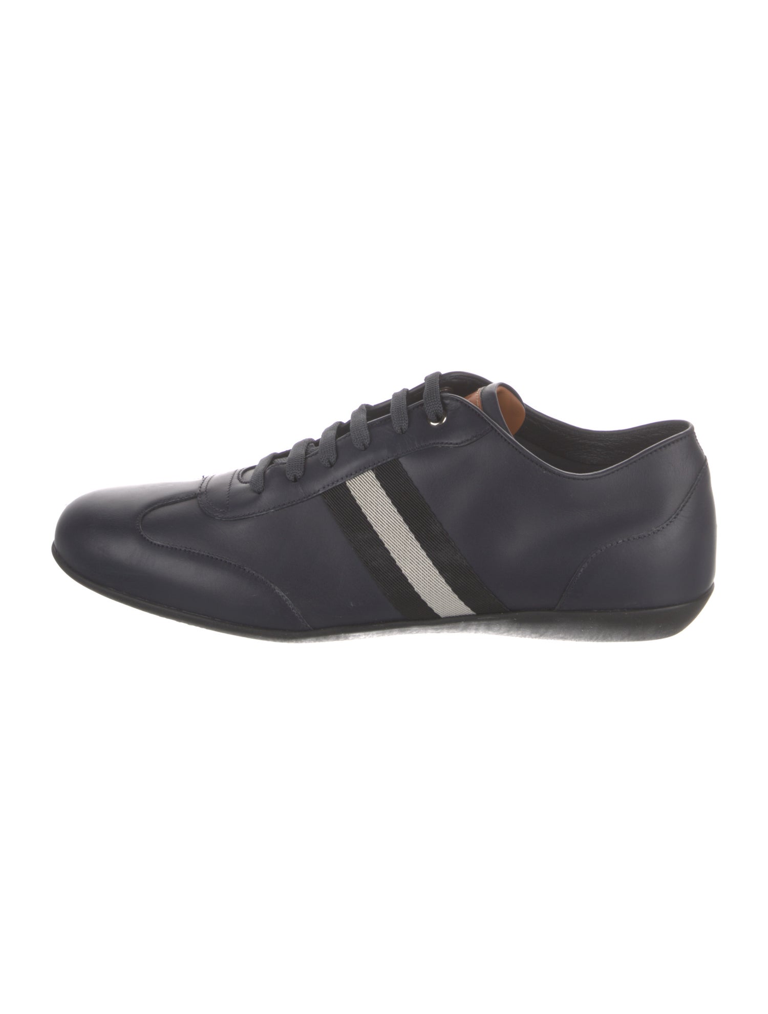 Bally Leather Striped Sneakers