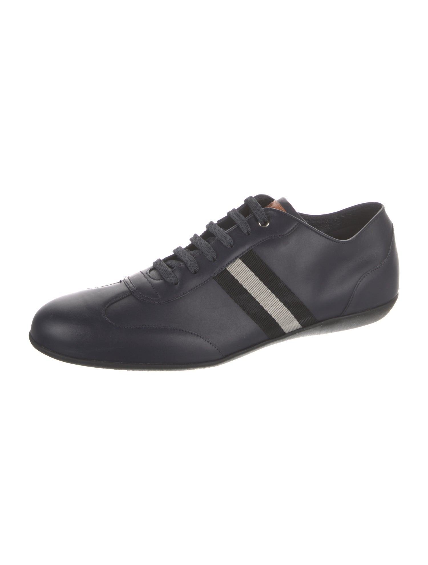 Bally Leather Striped Sneakers
