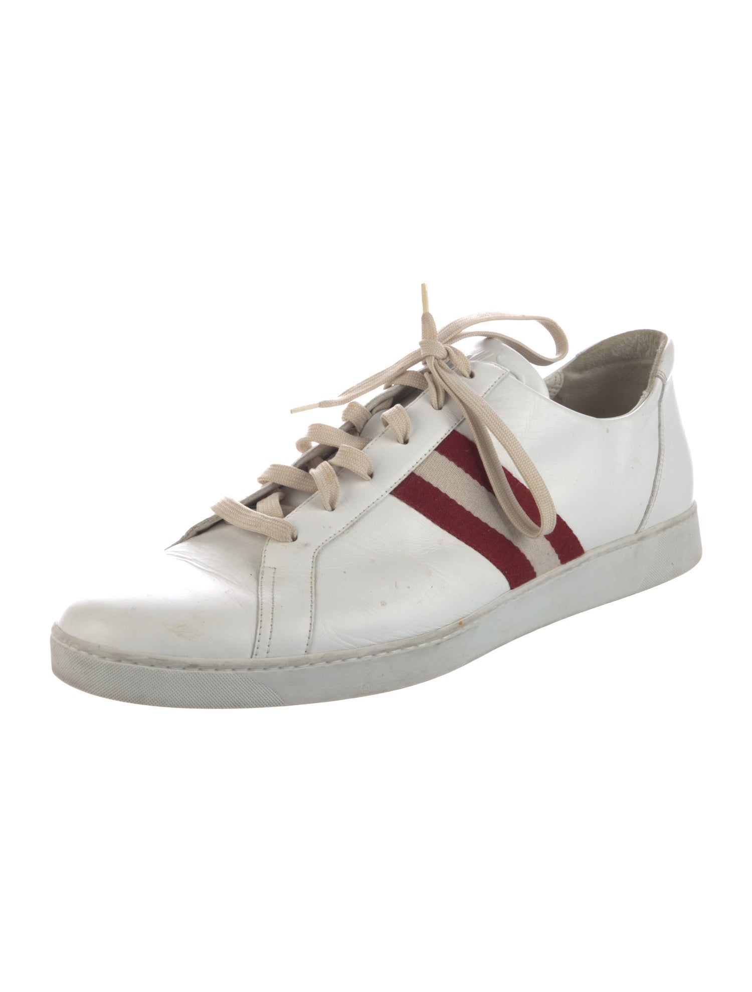 Bally Leather Striped Sneakers