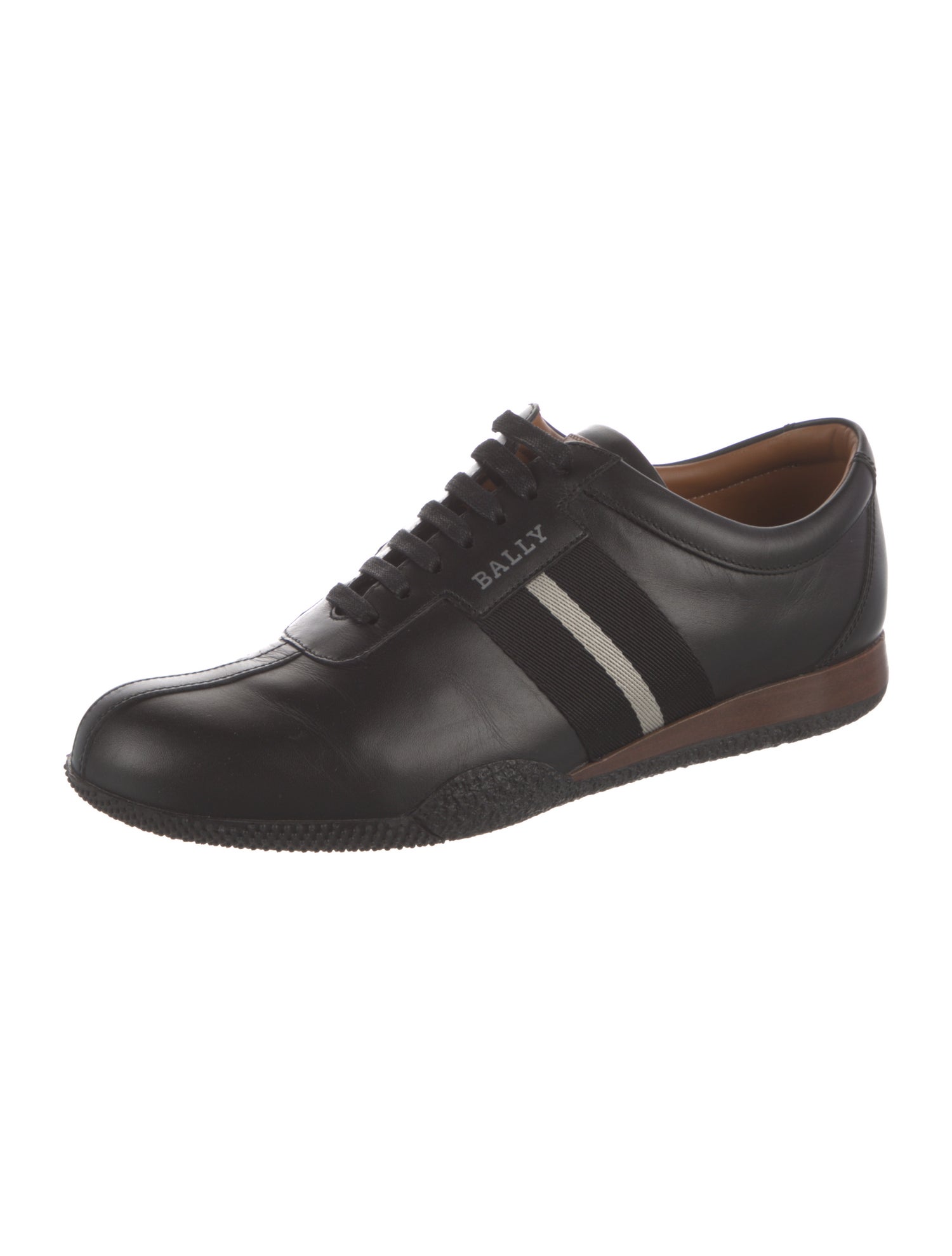 Bally Leather Colorblock Pattern Athletic Sneakers