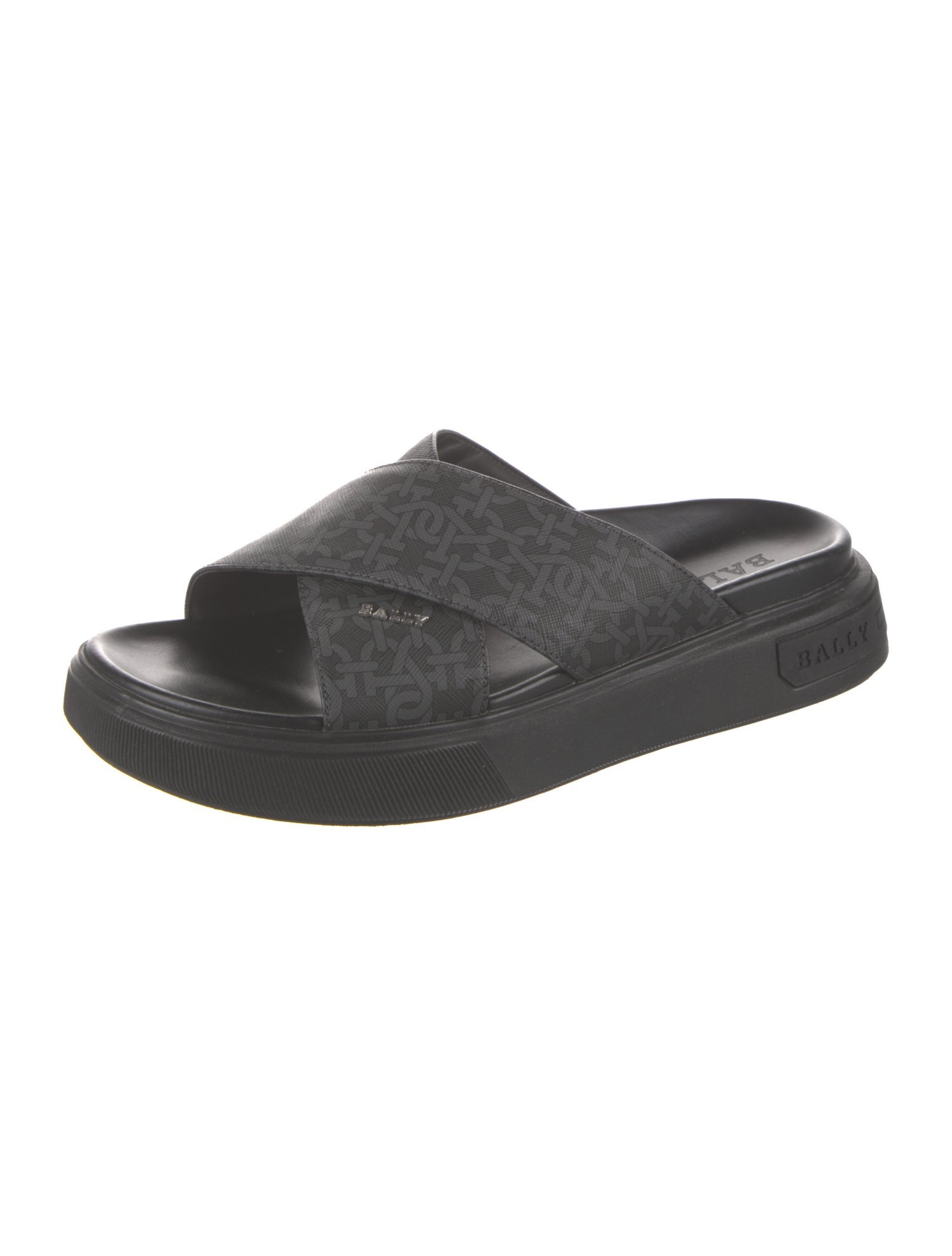 Bally Leather Graphic Print Sandals