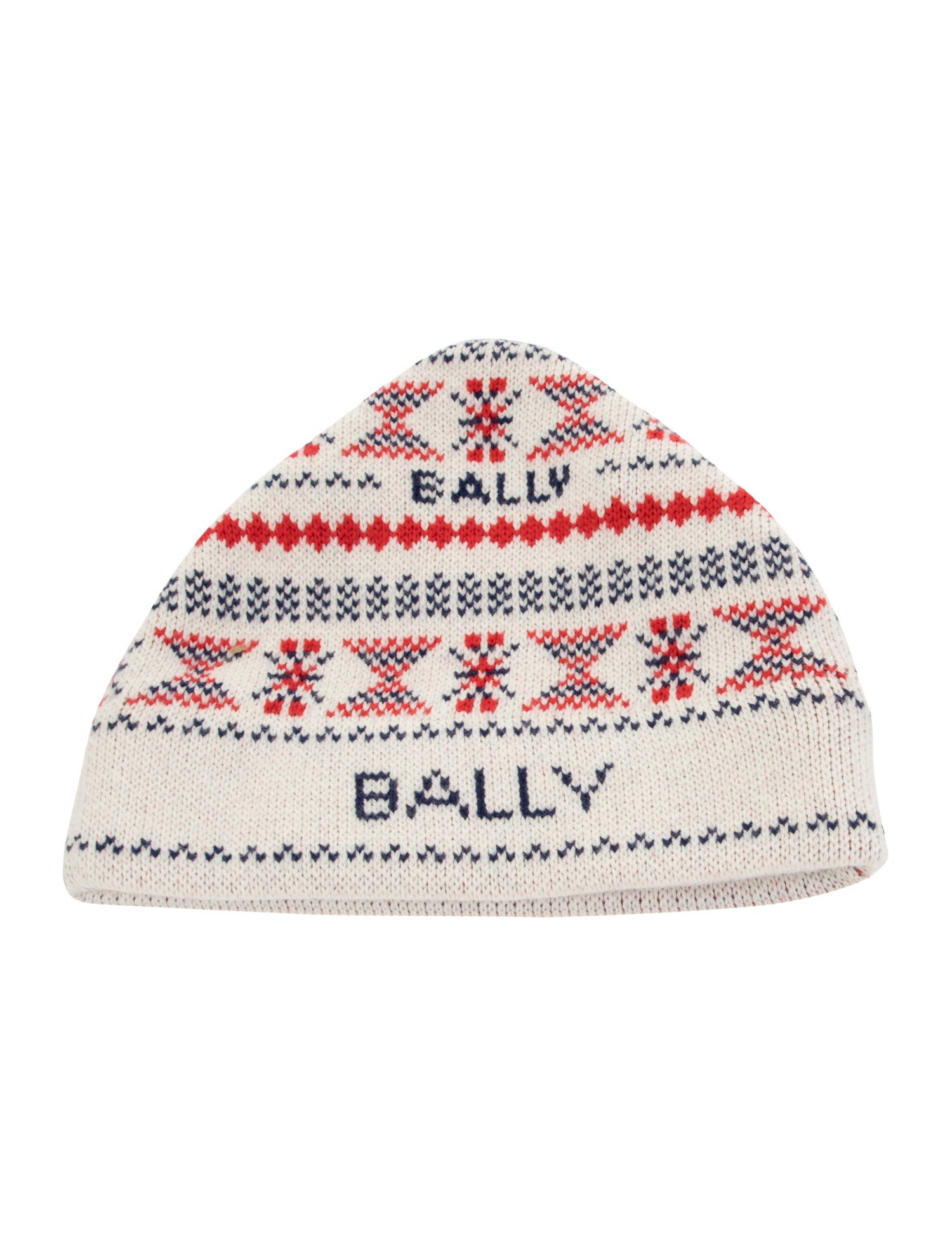 Bally Men's Neutral Merino wool blend knit beanie