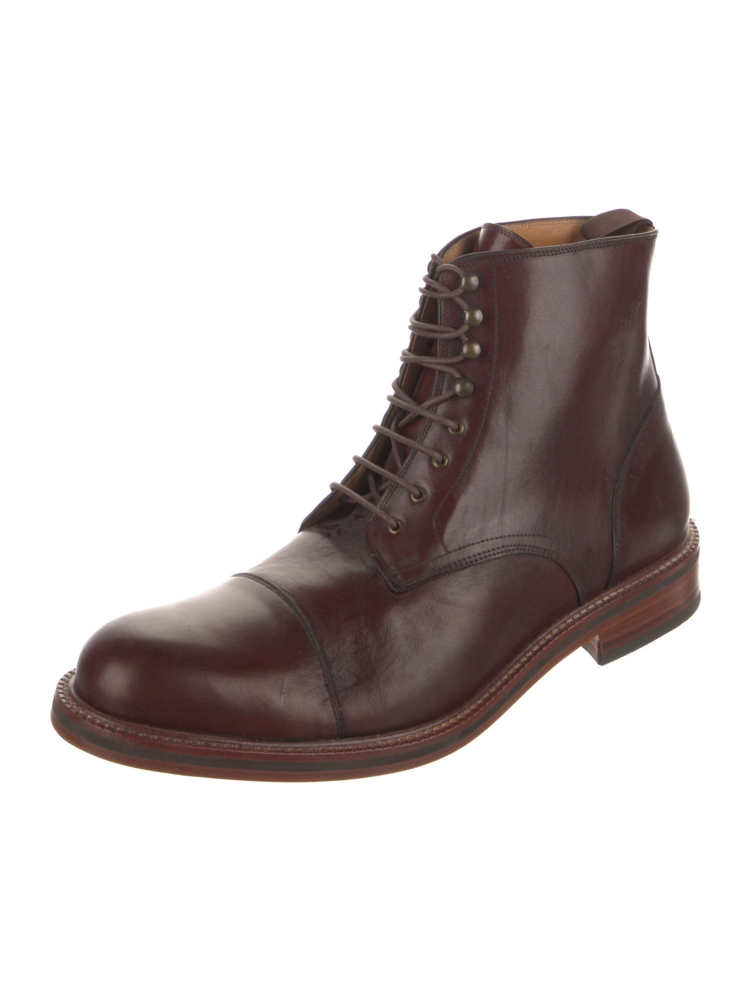 Beckett Simonon Leather Lace-Up Boots