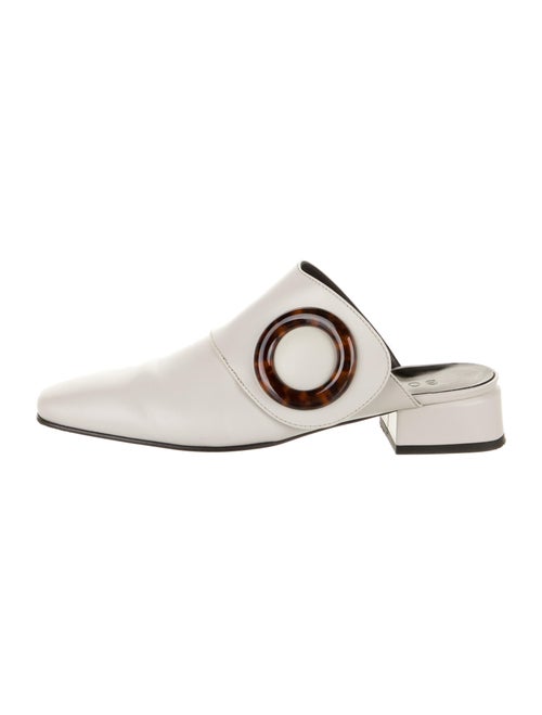 Boyy Leather Mules White