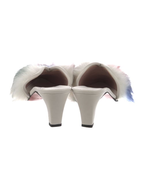 Boyy Leather Fur Trim Slides