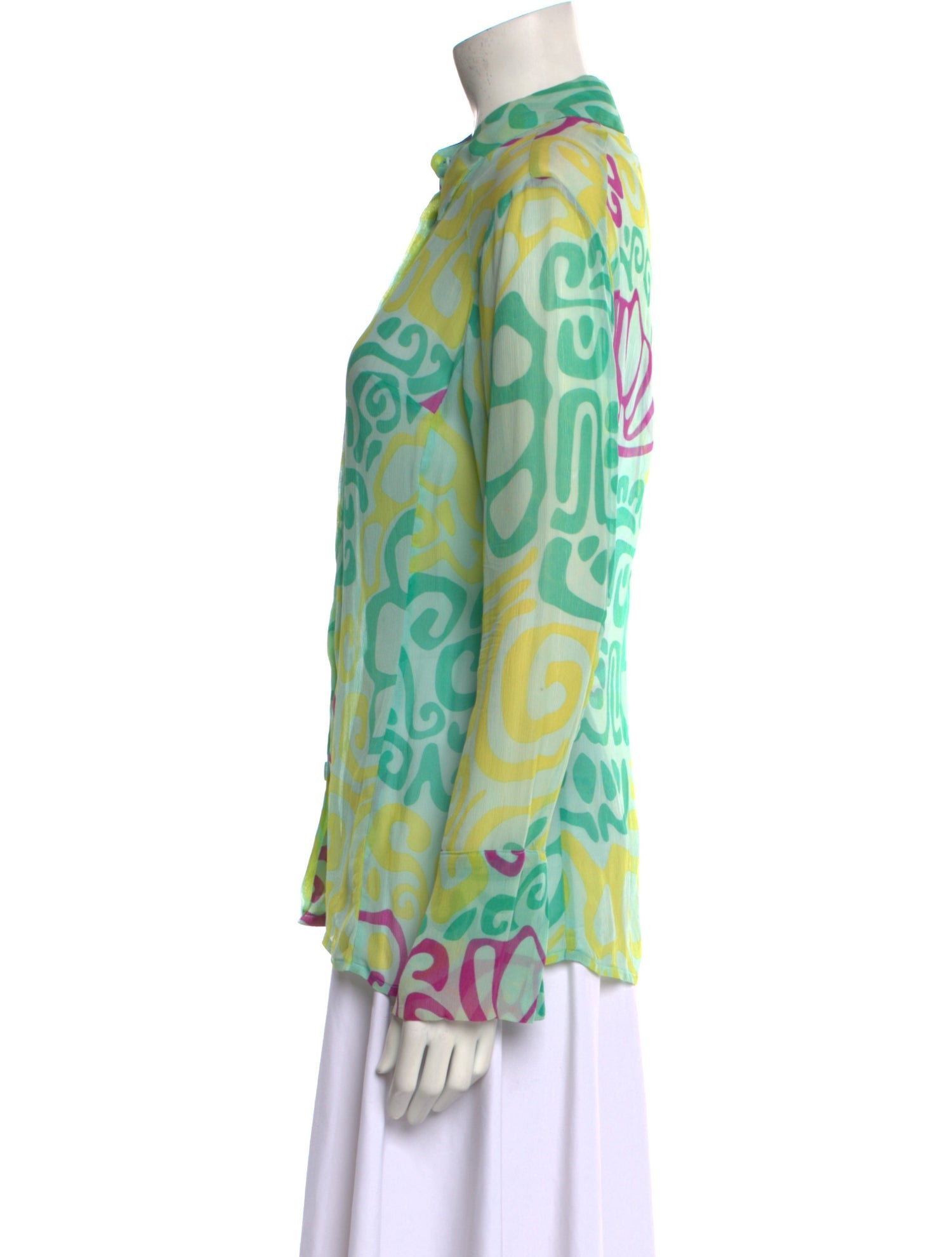 Bazar de Christian Lacroix Vintage Late 1990's - Early 2000's Button-Up Top