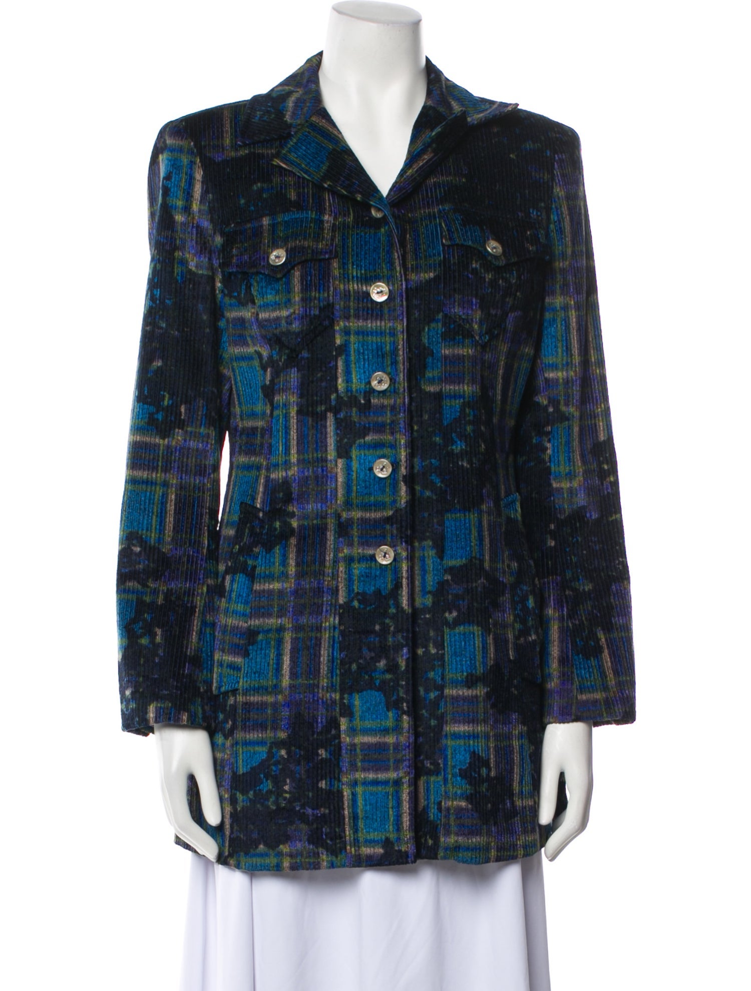Christian Lacroix Bazar テーラードジャケット 38 CHRISTIAN LACROIX BAZAR Wool Acrylic Knit Zip Jacket Size 38