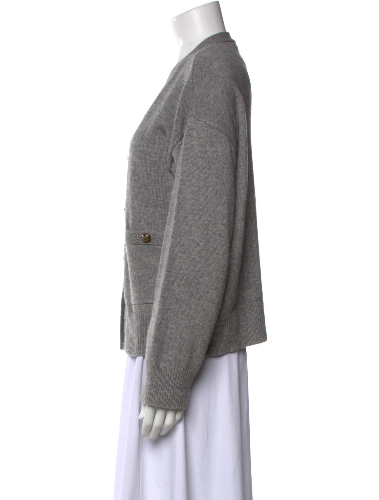 b+ab Nylon V-Neck Sweater