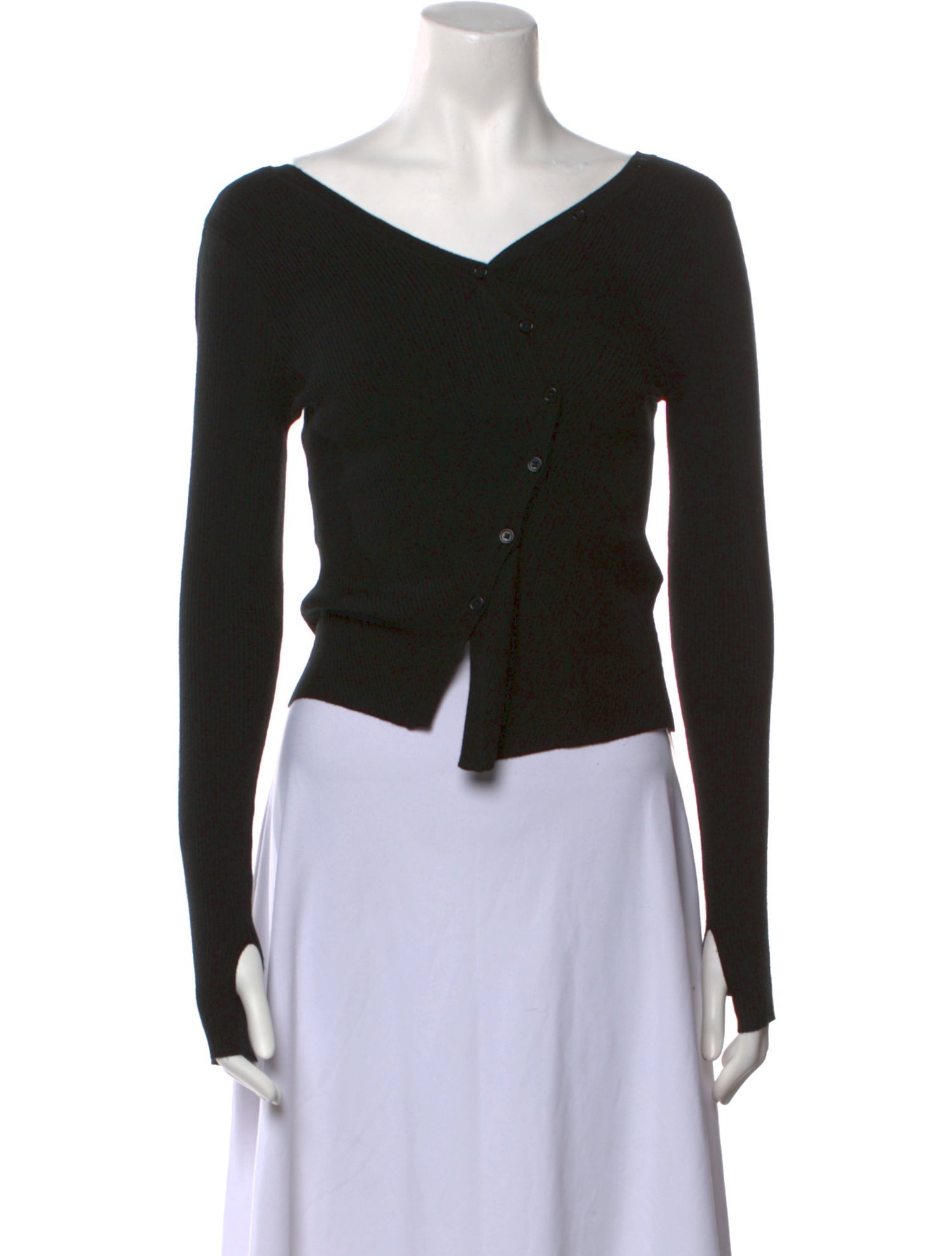 b+ab Cable Knit V-Neck Sweater