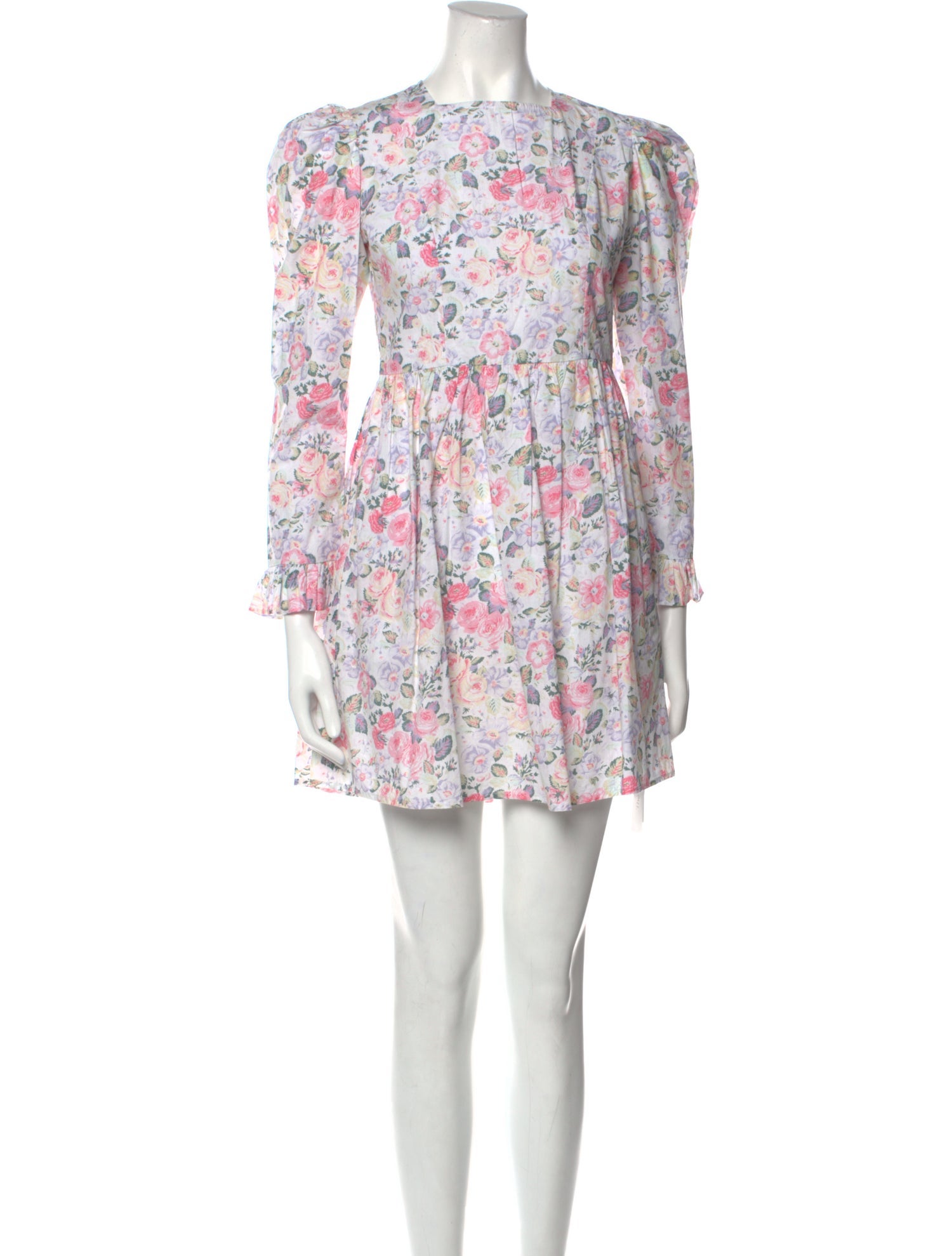 Batsheva x Laura Ashley Floral Print Mini Dress w/ Tags White Dresses