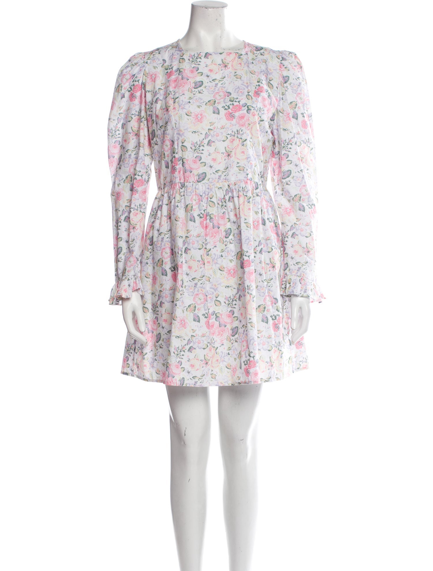 Batsheva x Laura Ashley Floral Print Mini Dress w/ Tags White Dresses