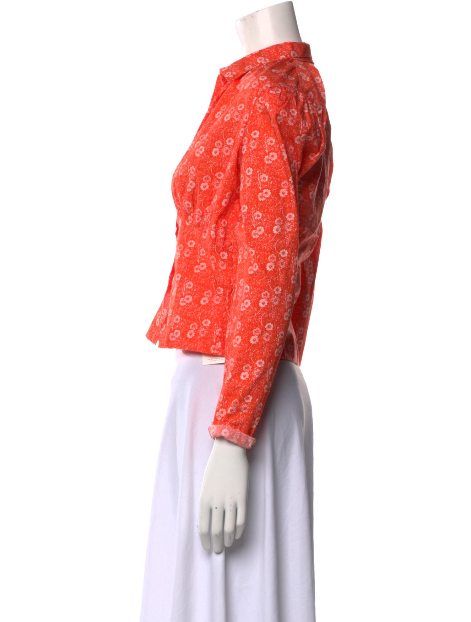 Batsheva x Laura Ashley Floral Print Long Sleeve Crop Top