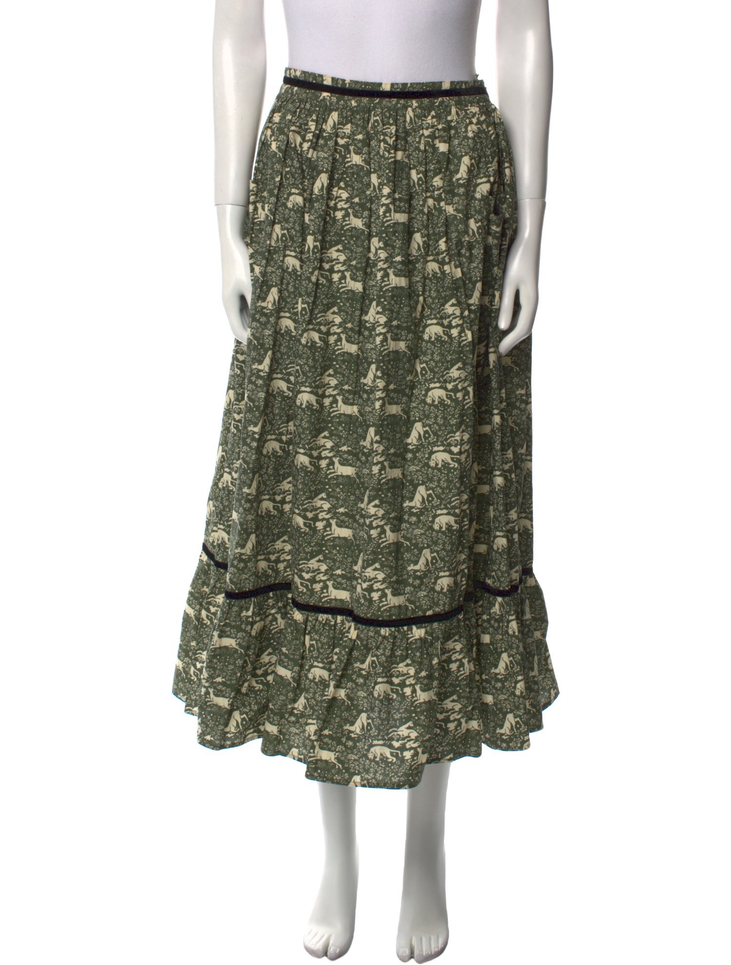 Batsheva x Laura Ashley Printed Midi Length Skirt