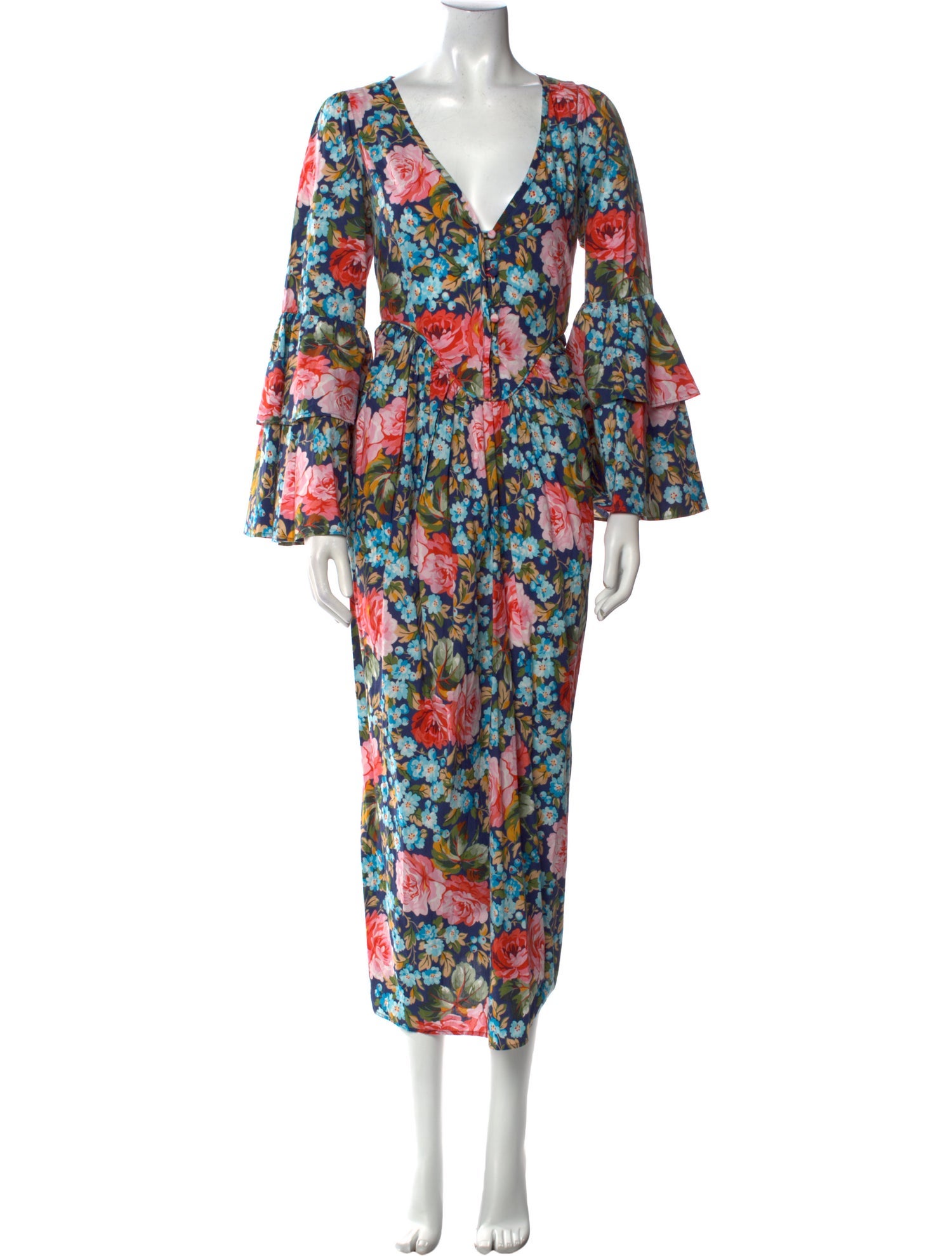 Batsheva x Laura Ashley Floral Print Long Dress