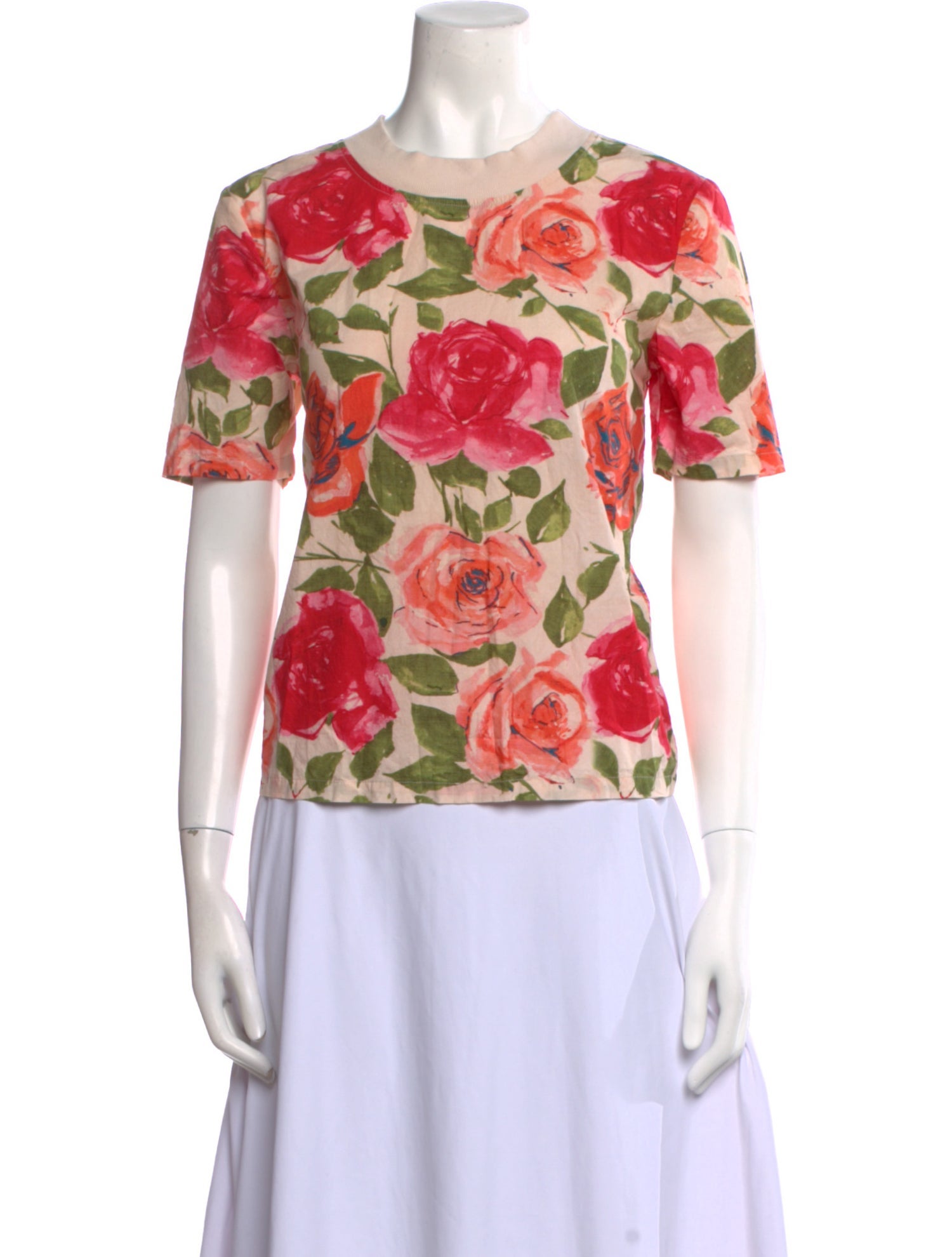 Batsheva x Laura Ashley Floral Print Crew Neck T-Shirt