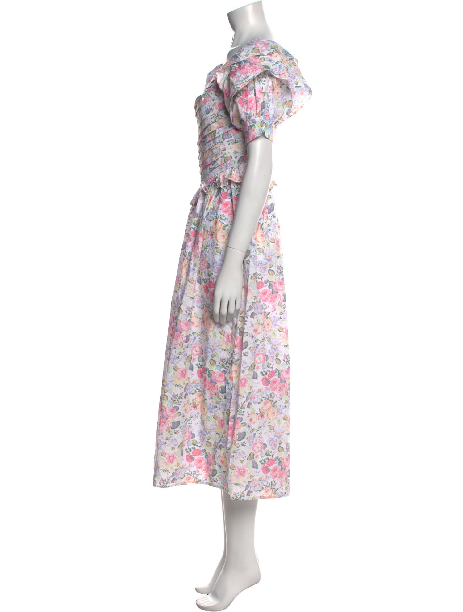 Batsheva x Laura Ashley Floral Print Midi Length Dress