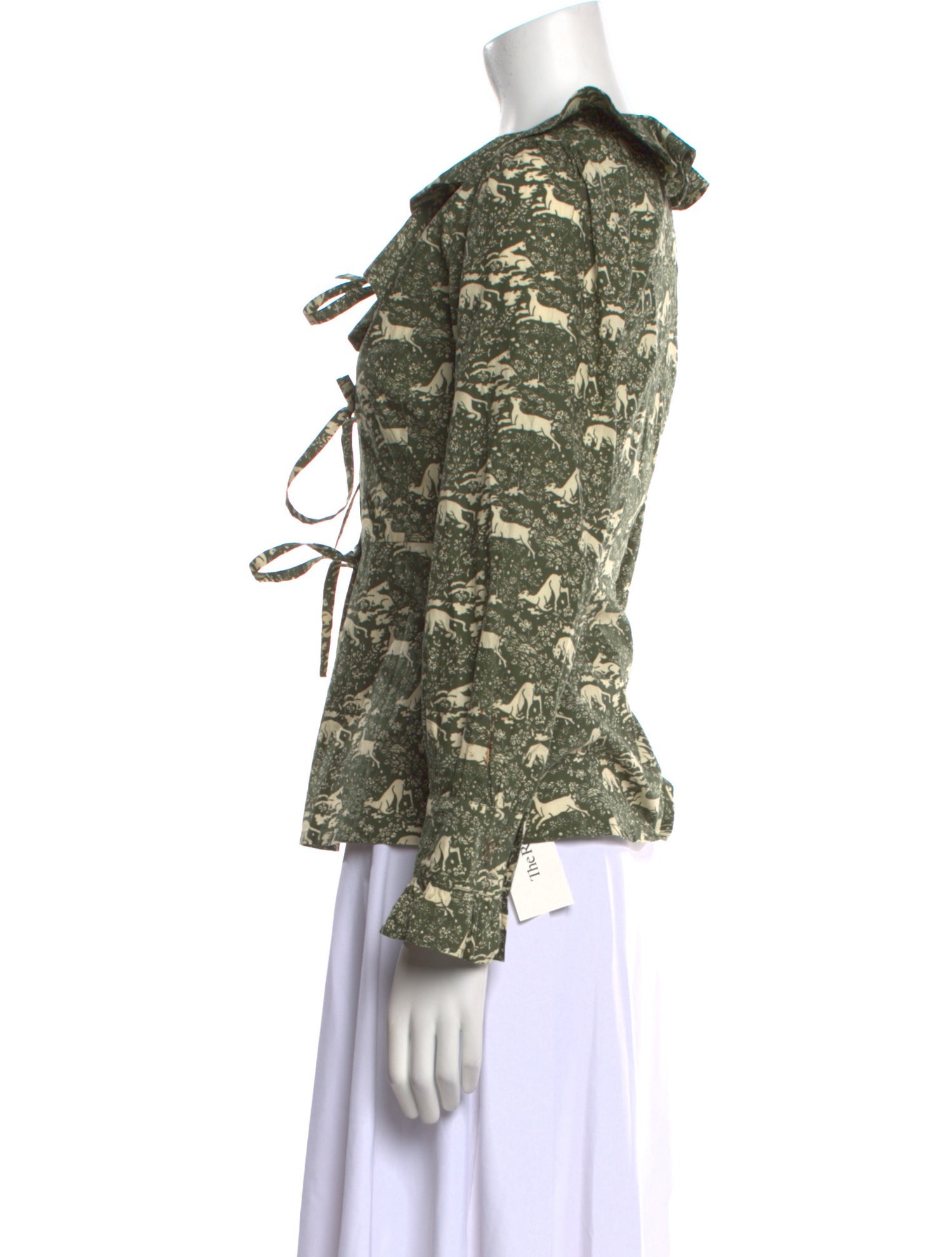 Batsheva x Laura Ashley Floral Print V-Neck Blouse