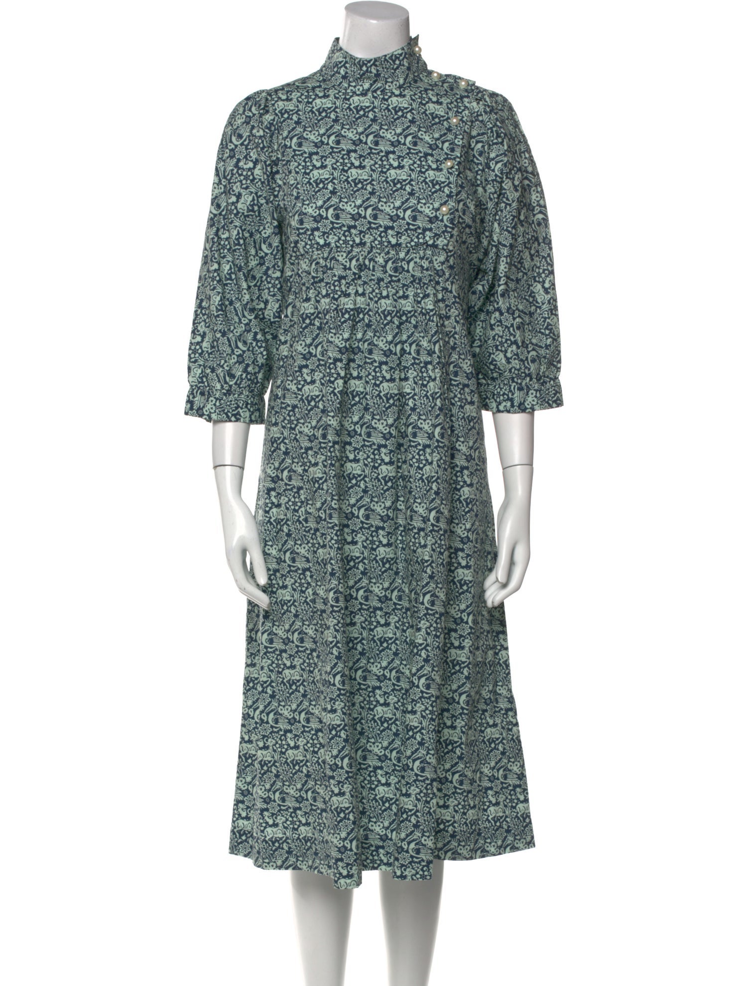 Batsheva x Laura Ashley Printed Midi Length Dress