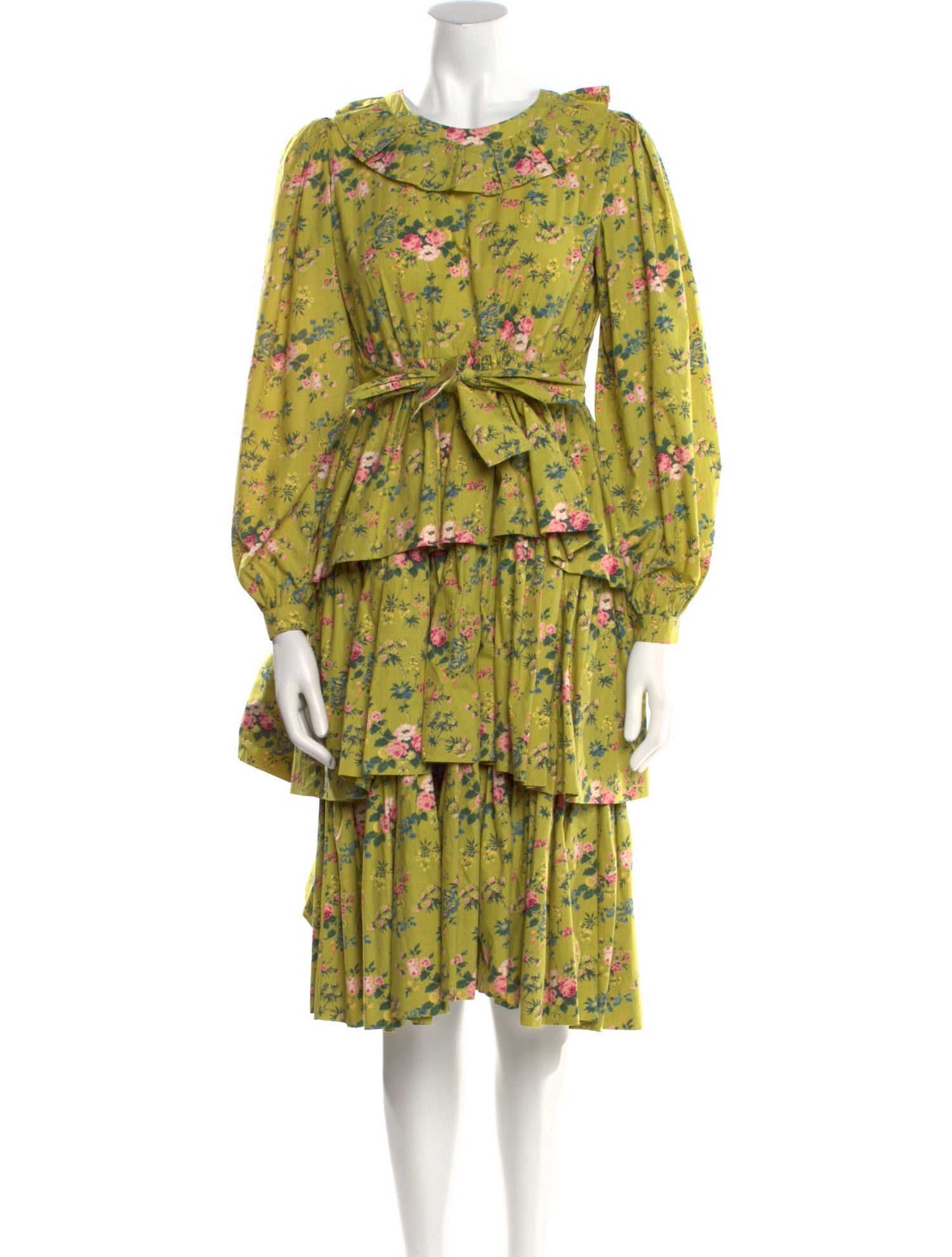 Batsheva x Laura Ashley Floral Print Knee-Length Dress