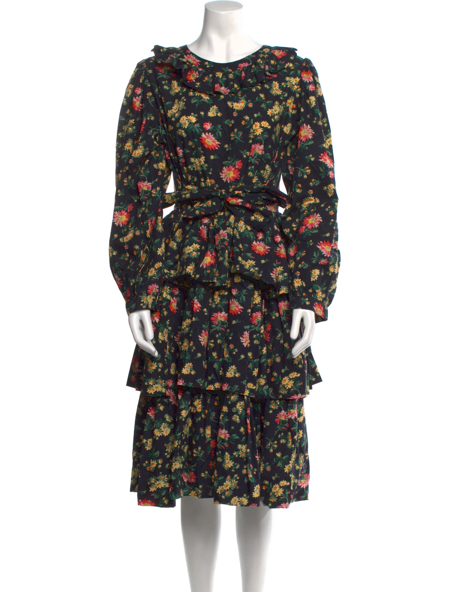 Batsheva x Laura Ashley Floral Print Knee-Length Dress