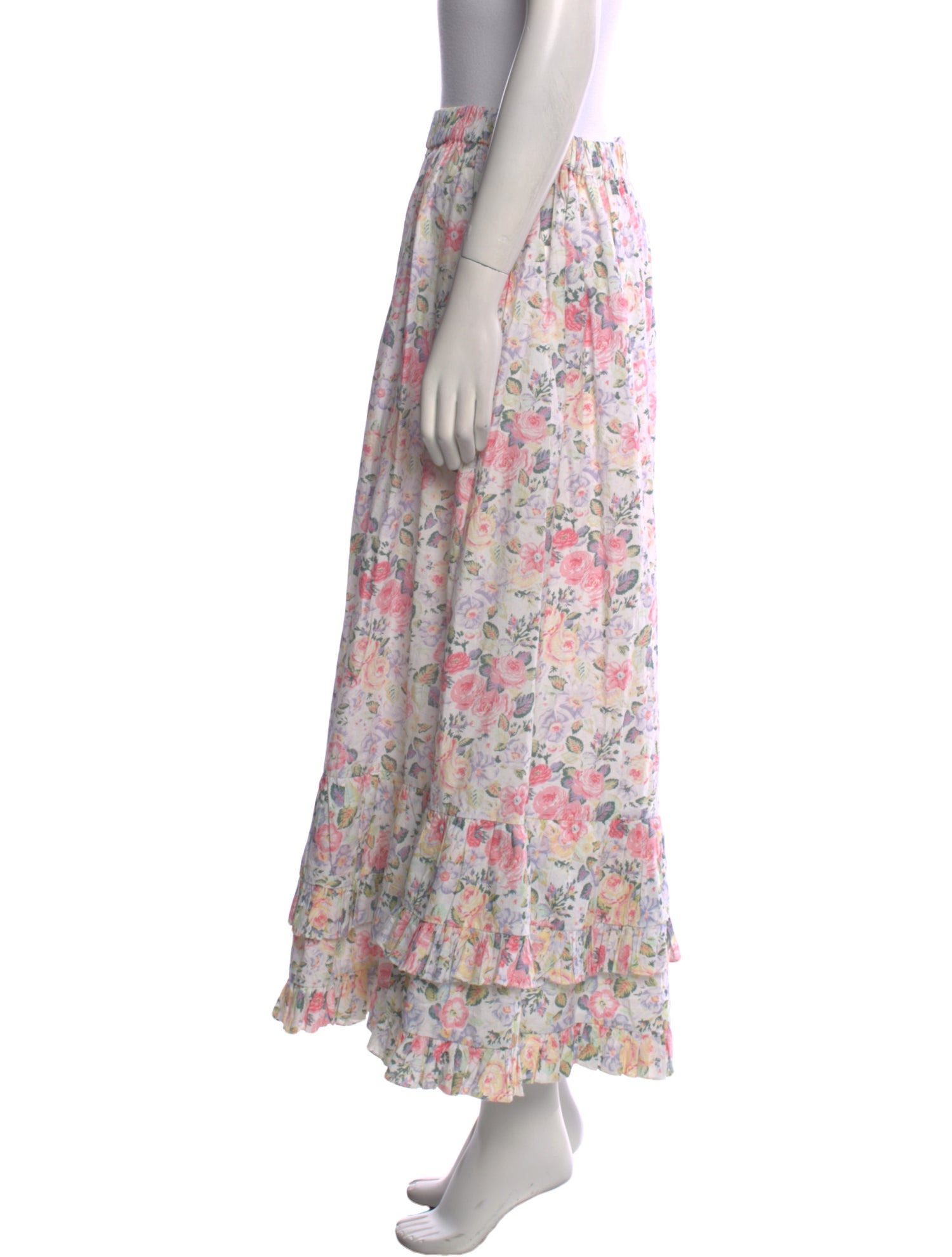 Batsheva x Laura Ashley Floral Print Midi Length Skirt