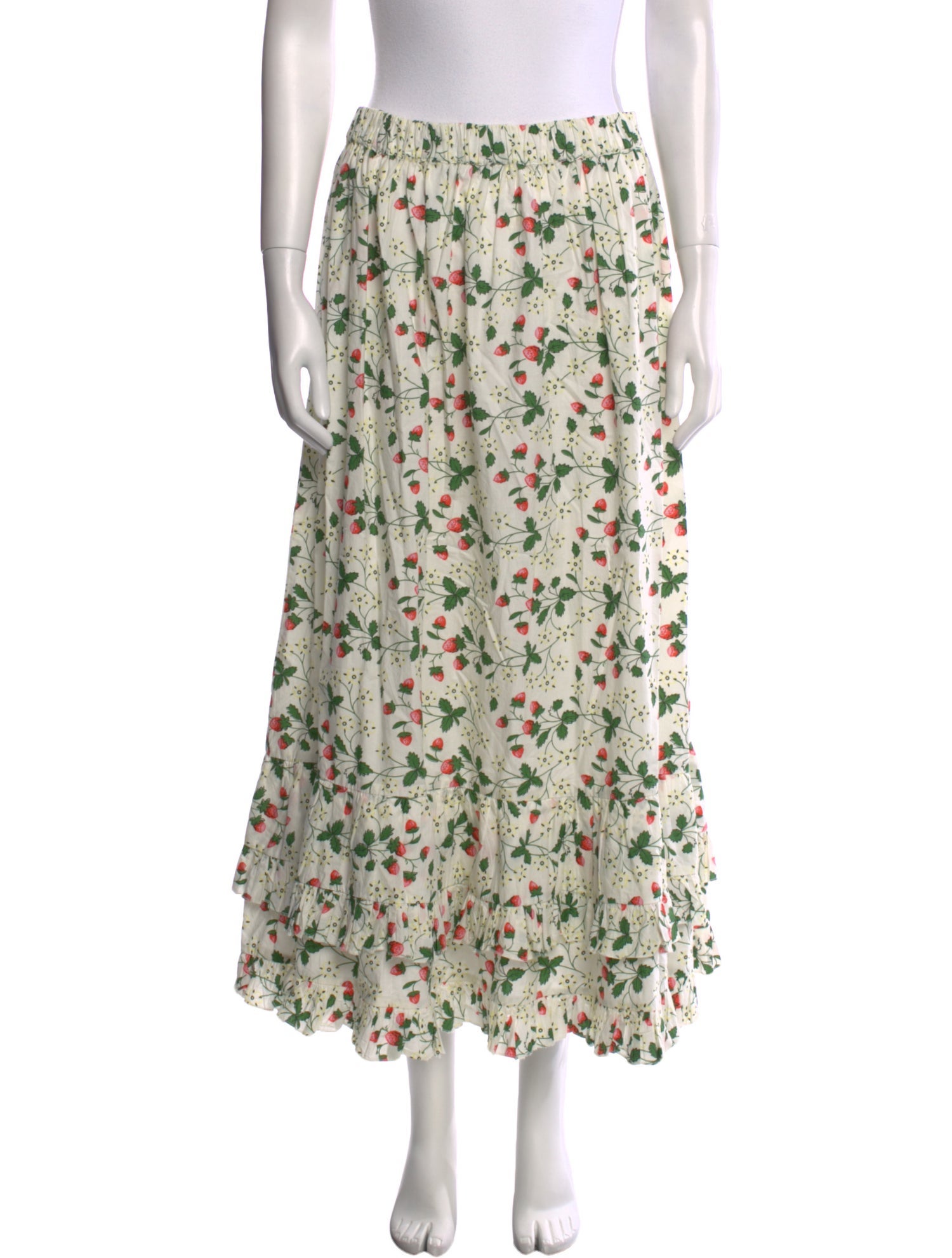 Batsheva x Laura Ashley Floral Print Midi Length Skirt