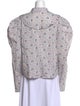Batsheva x Laura Ashley Floral Print Mock Neck Button-Up Top