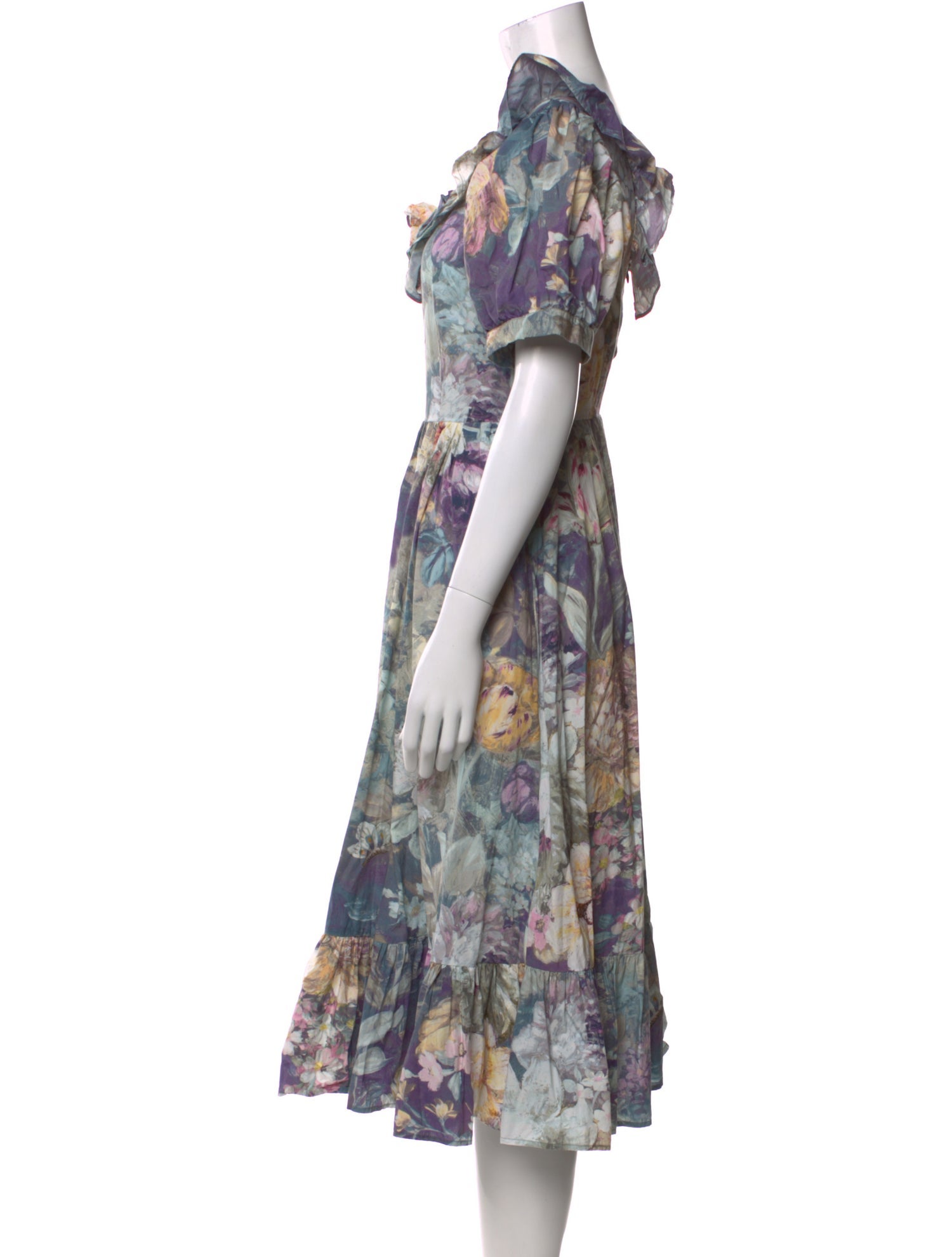 Batsheva x Laura Ashley Floral Print Midi Length Dress