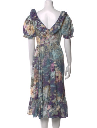 Batsheva x Laura Ashley Floral Print Midi Length Dress