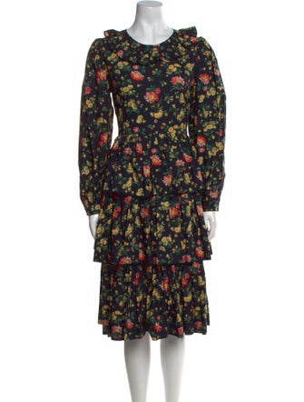 Batsheva x Laura Ashley Floral Print Midi Length Dress