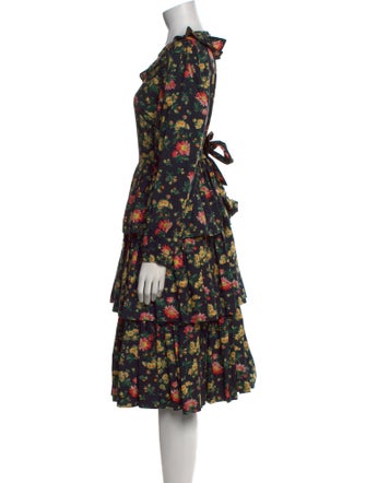 Batsheva x Laura Ashley Floral Print Midi Length Dress