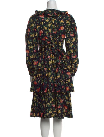 Batsheva x Laura Ashley Floral Print Midi Length Dress